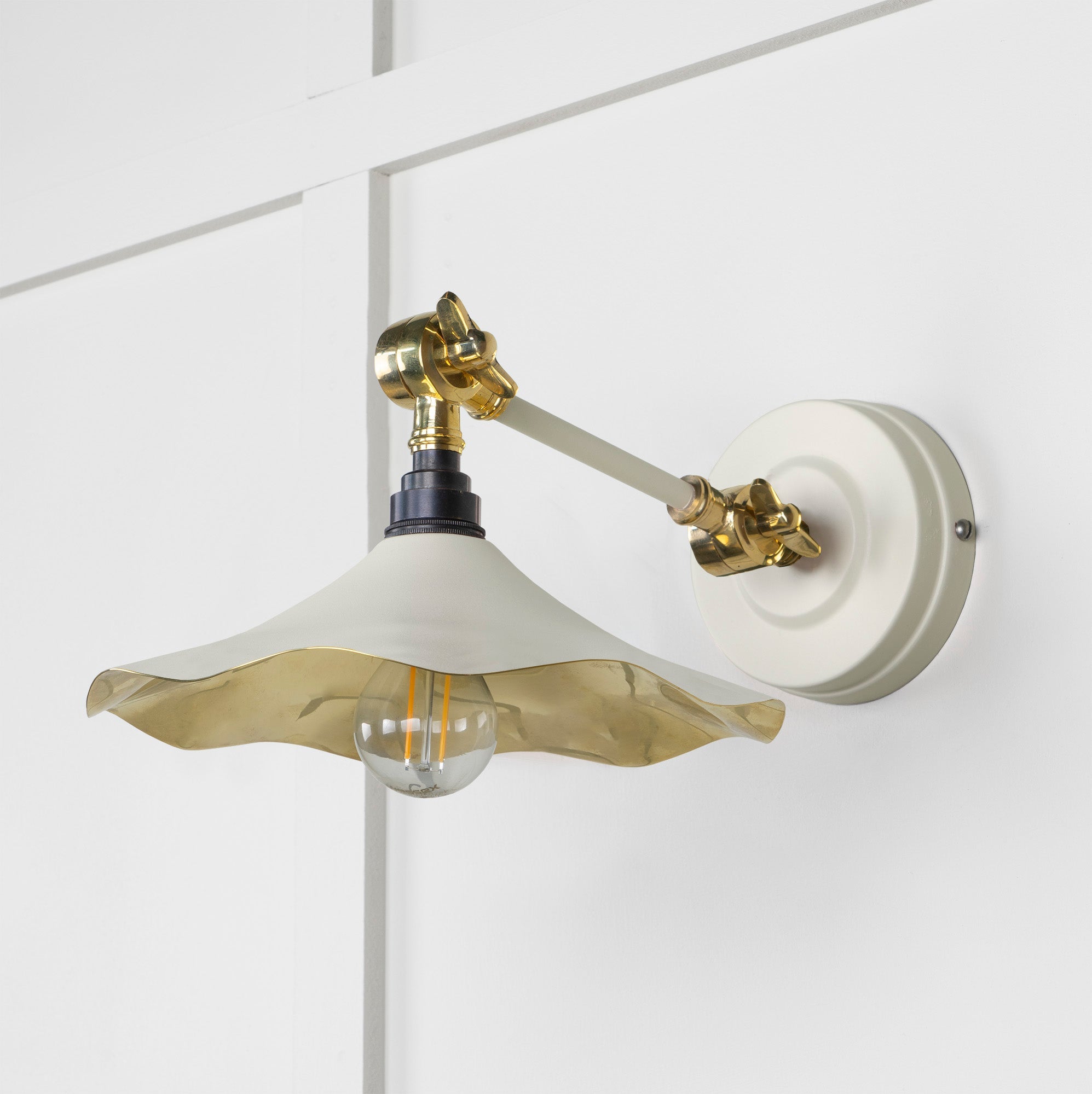 Smooth Brass Flora Wall Light | Teasel - From The Anvil - EB London