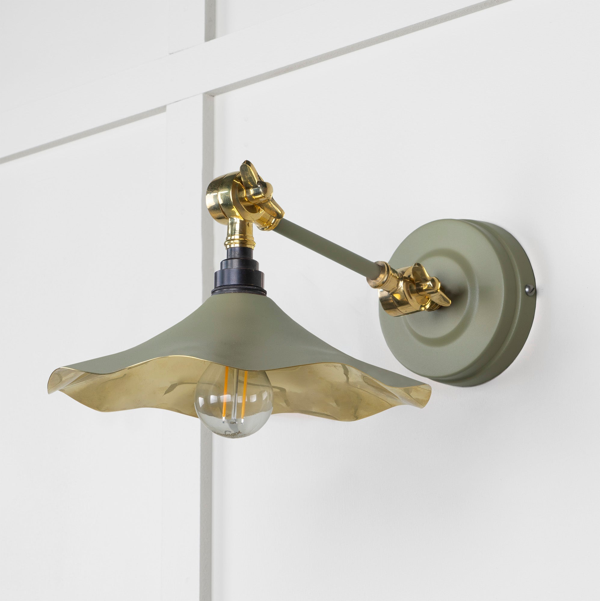 Smooth Brass Flora Wall Light | Tump - From The Anvil - EB London