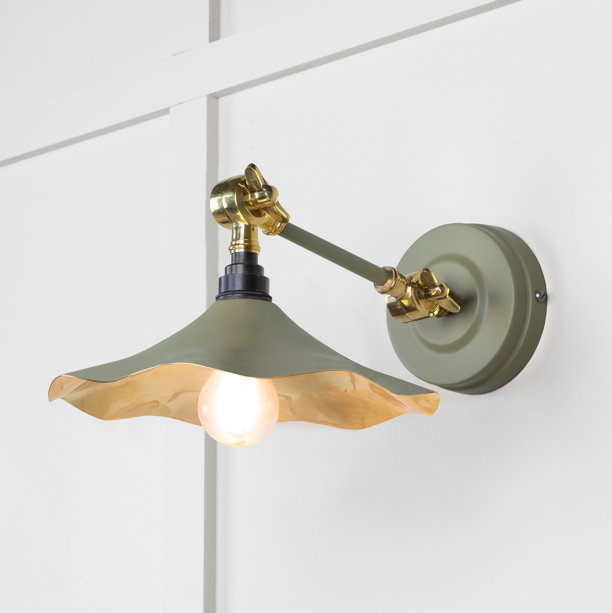 Smooth Brass Flora Wall Light | Tump - From The Anvil - EB London