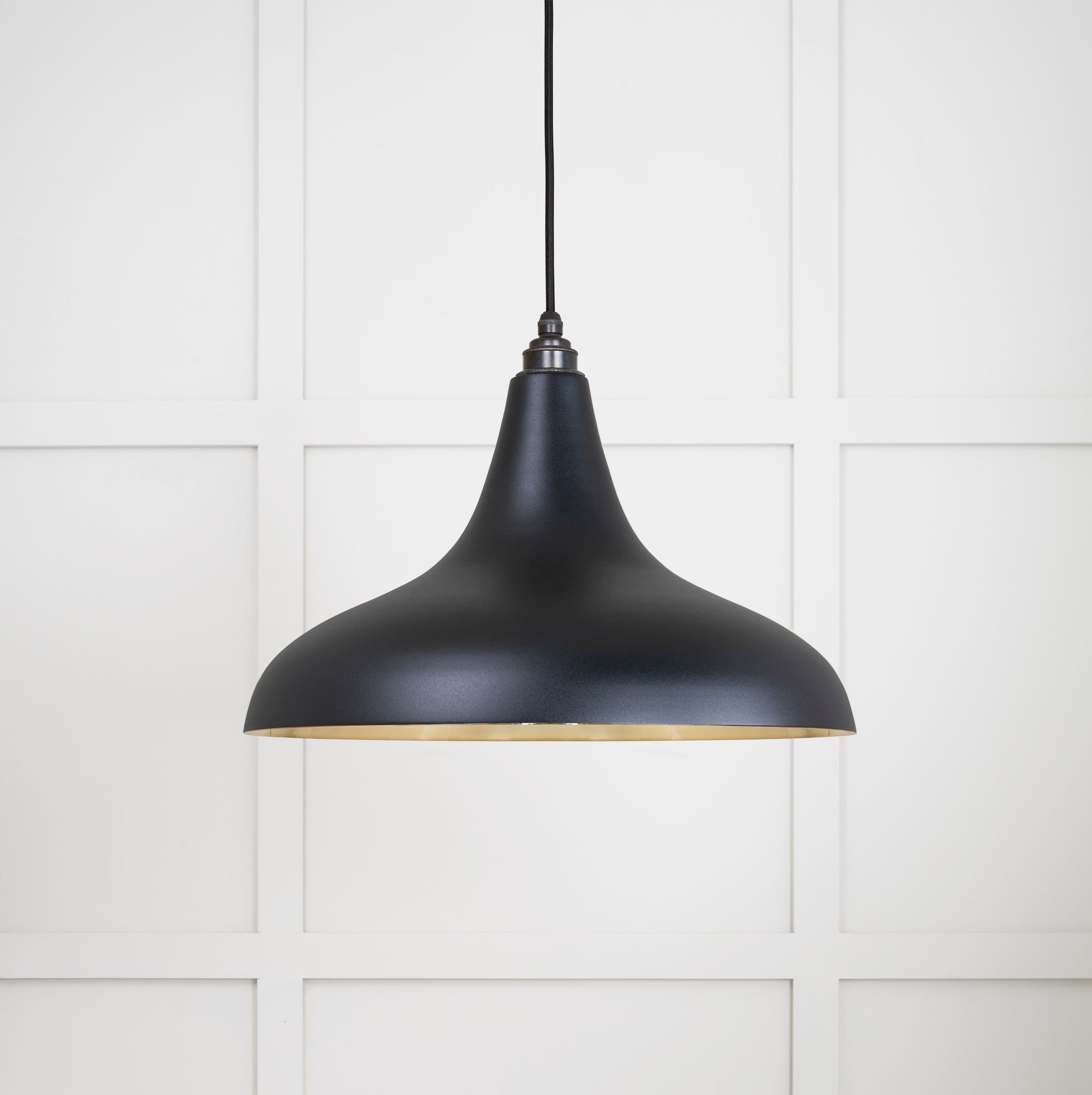 Smooth Brass Frankley Pendant | Elan Black - From The Anvil - EB London