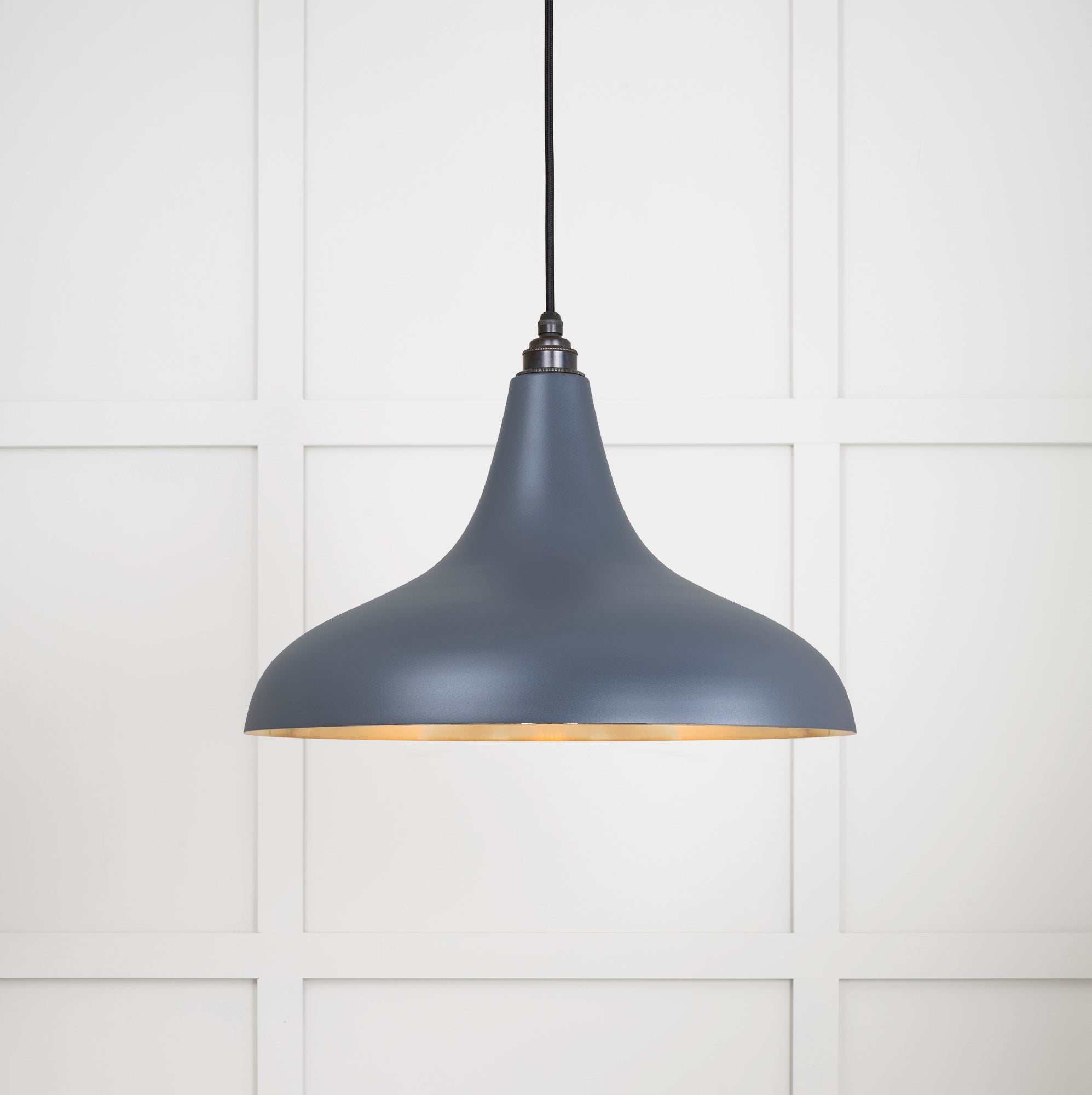 Smooth Brass Frankley Pendant | Slate - From The Anvil - EB London