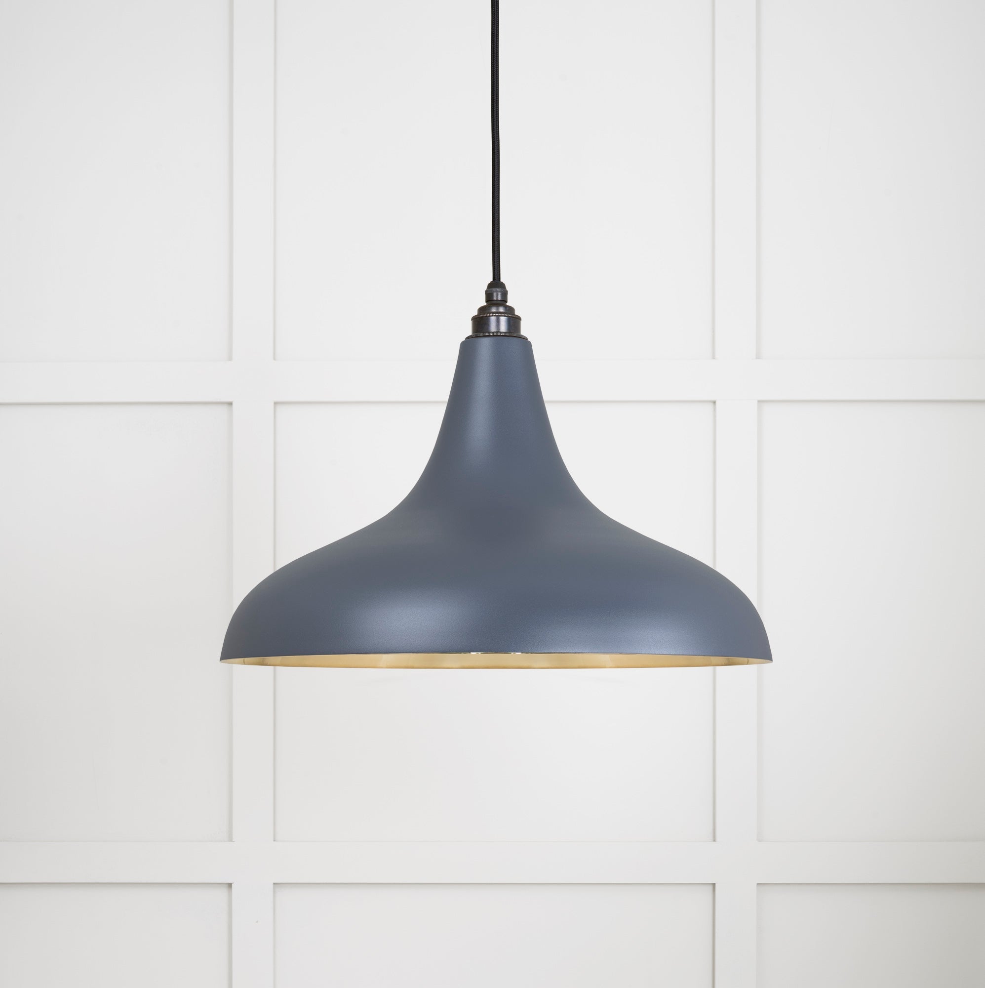 Smooth Brass Frankley Pendant | Slate - From The Anvil - EB London