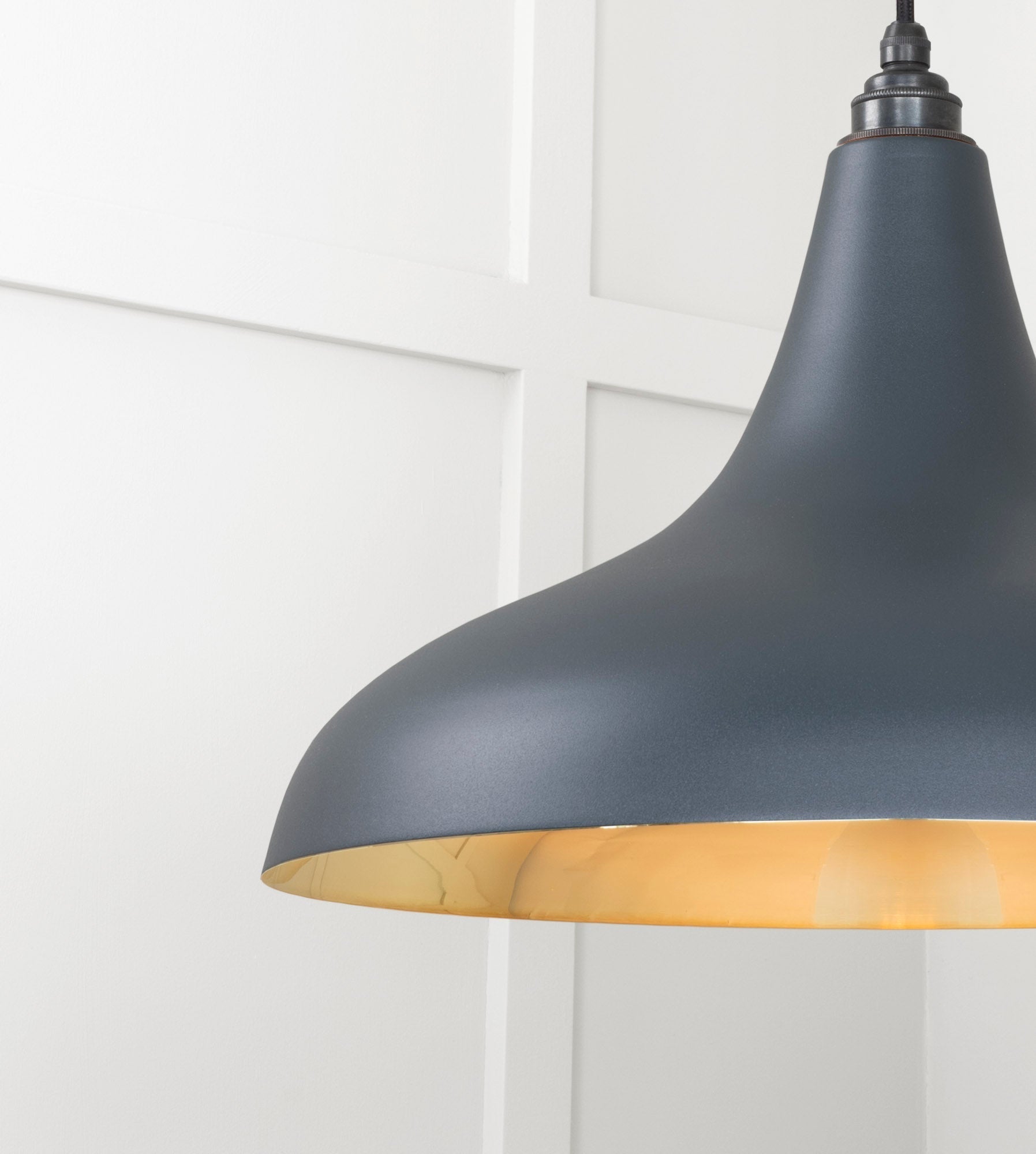 Smooth Brass Frankley Pendant | Soot - From The Anvil - EB London