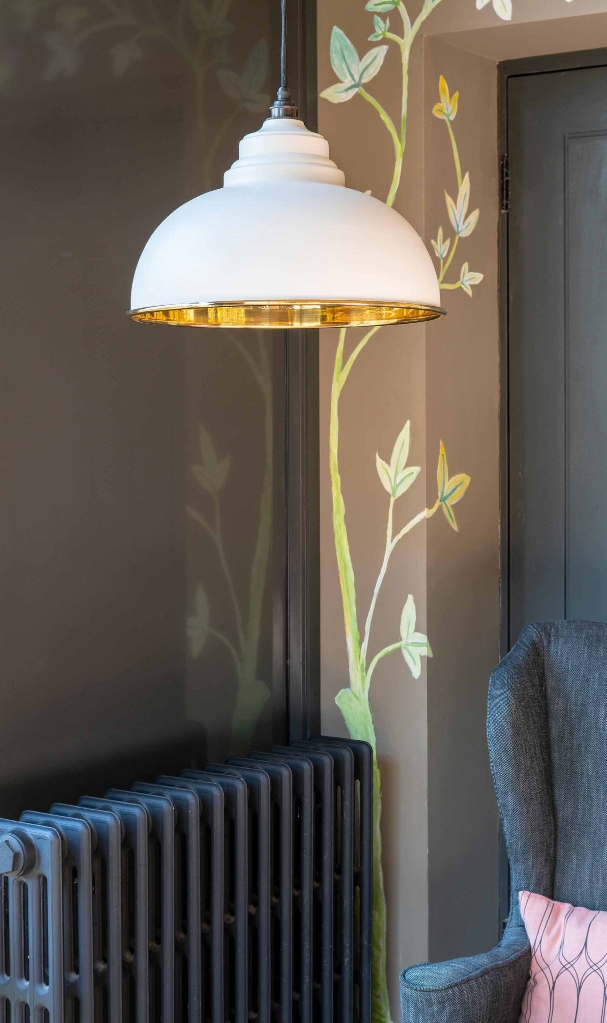 Smooth Brass Harborne Pendant | Teasel - From The Anvil - EB London