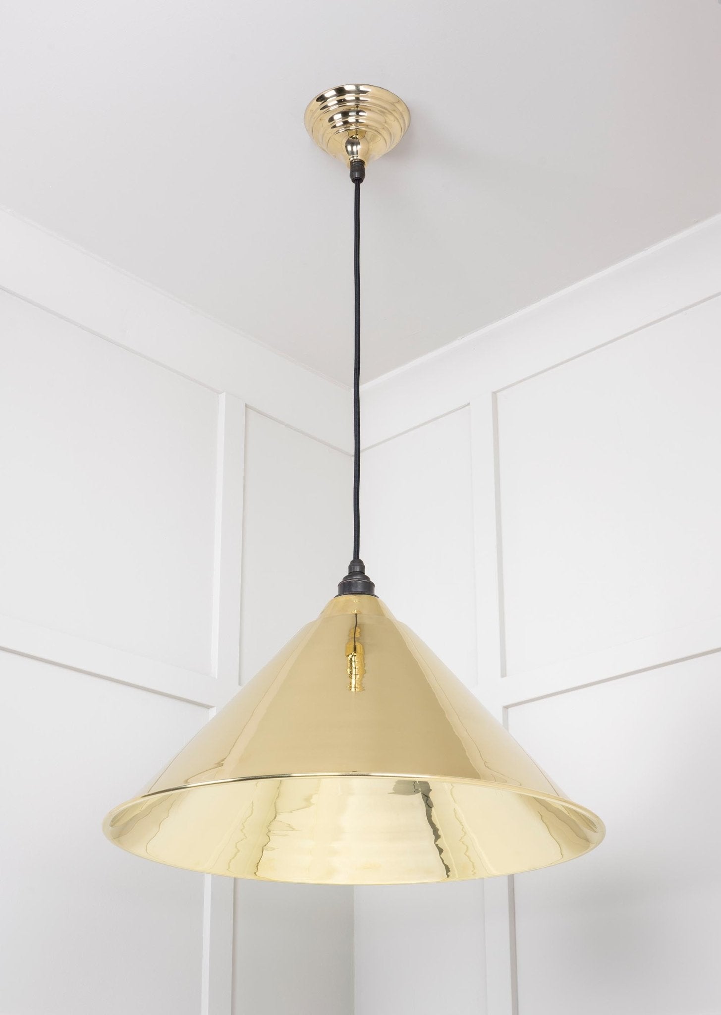 Smooth Brass Hockley Pendant | Bare - From The Anvil - EB London