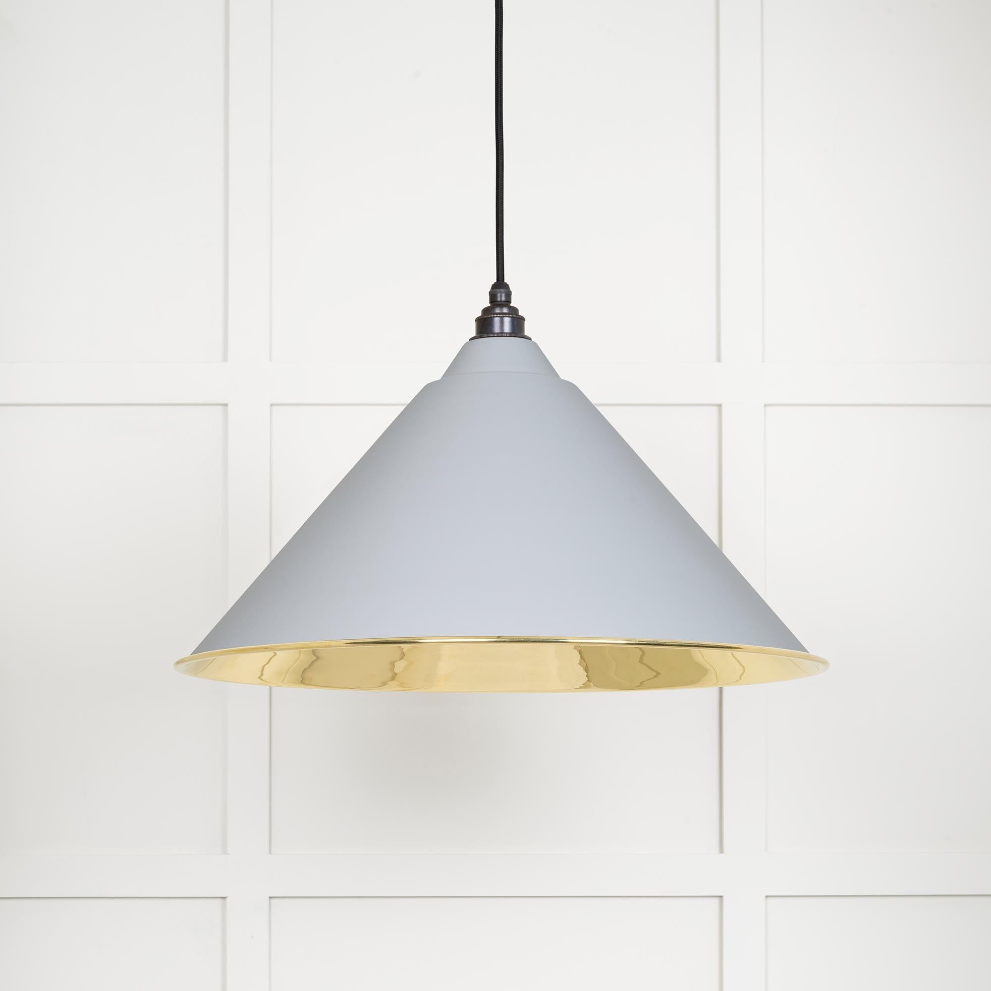 Smooth Brass Hockley Pendant |Birch - From The Anvil - EB London