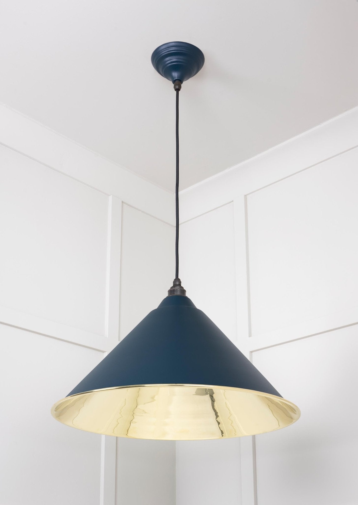 Smooth Brass Hockley Pendant | Dusk - From The Anvil - EB London