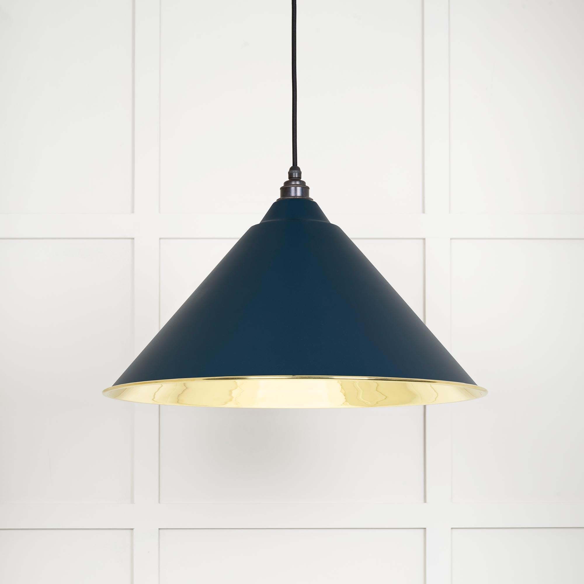 Smooth Brass Hockley Pendant | Dusk - From The Anvil - EB London