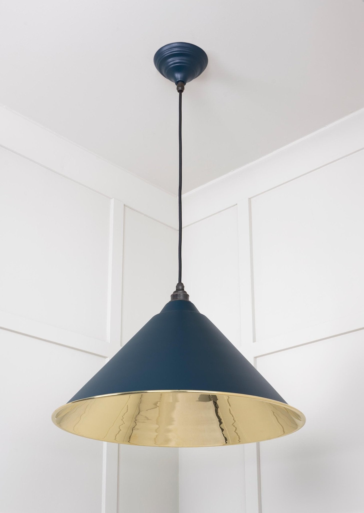 Smooth Brass Hockley Pendant | Dusk - From The Anvil - EB London