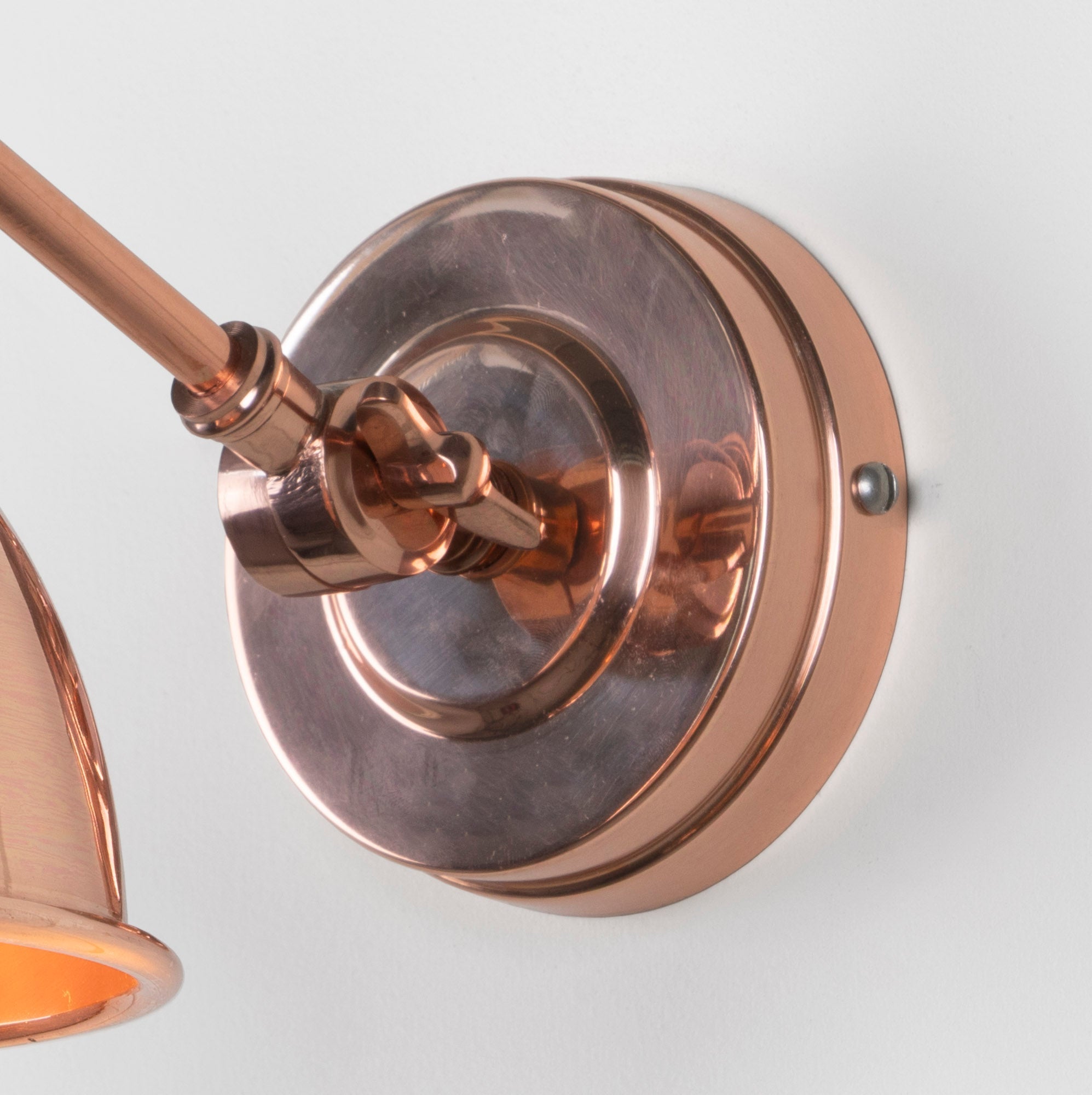 Smooth Copper Brindley Wall Light | Smooth Copper Bare - From the Anvil - EB London