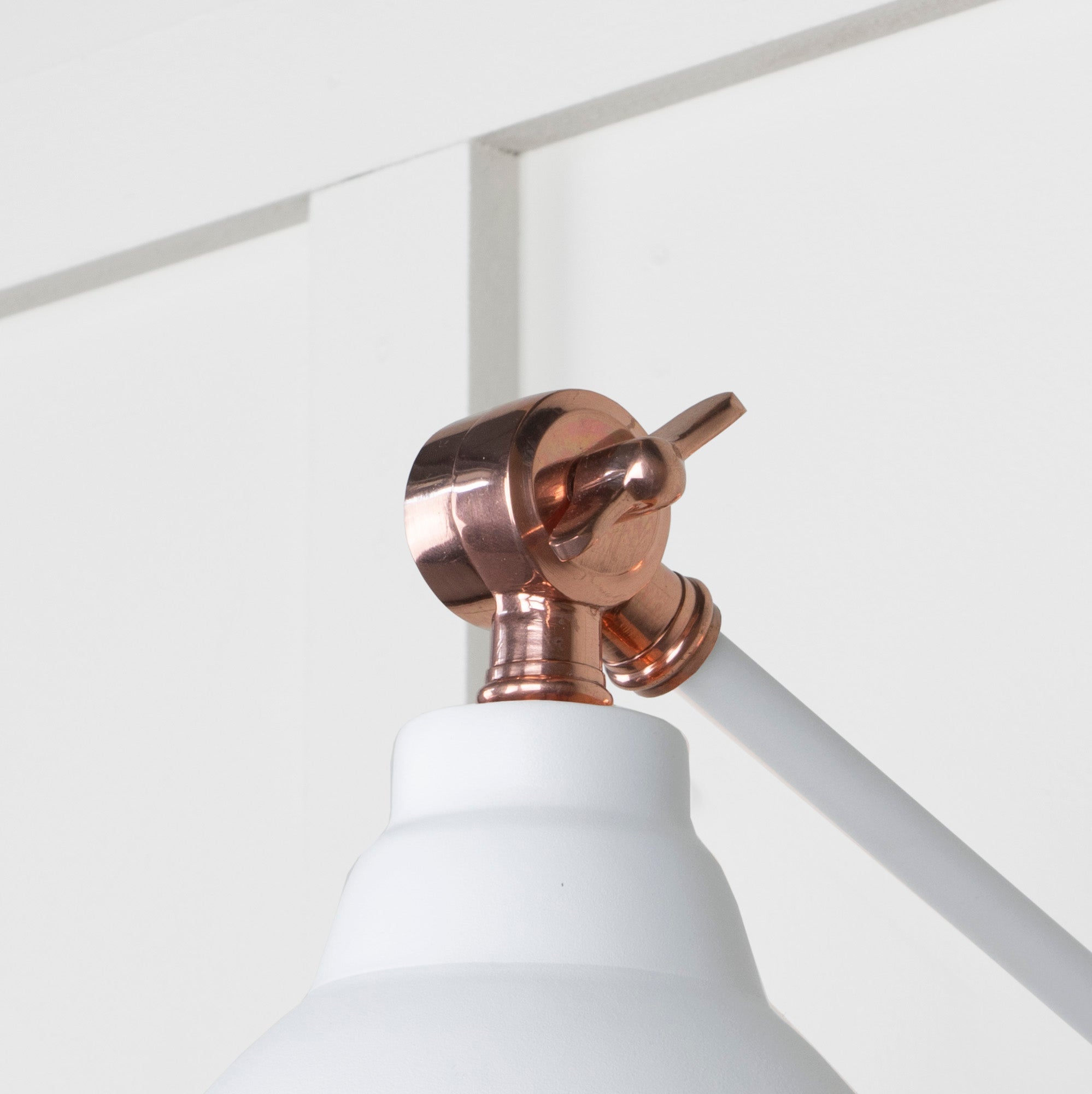 Smooth Copper Brindley Wall Light | Smooth Copper Flock - From the Anvil - EB London