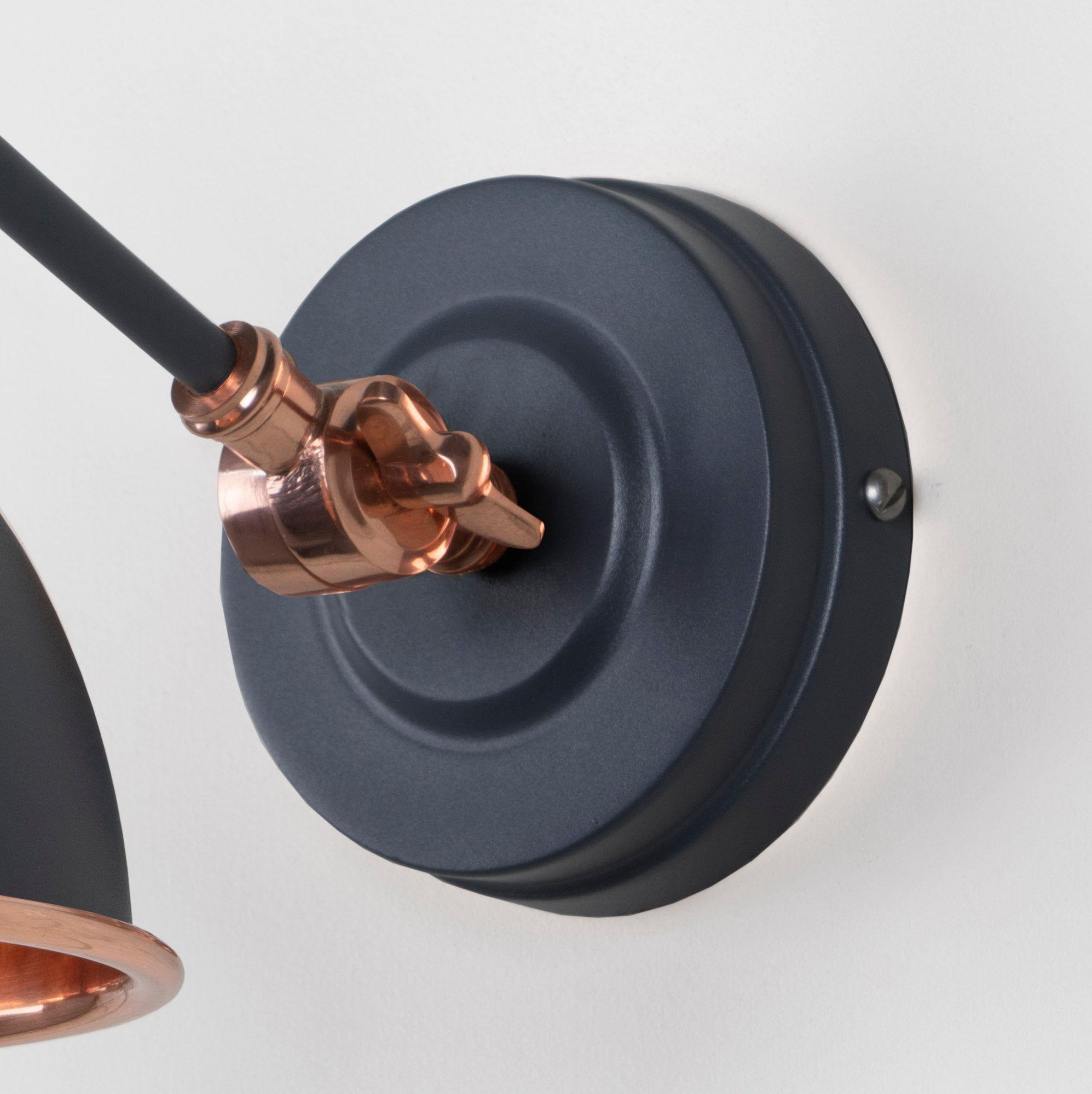 Smooth Copper Brindley Wall Light | Smooth Copper Slate - From the Anvil - EB London