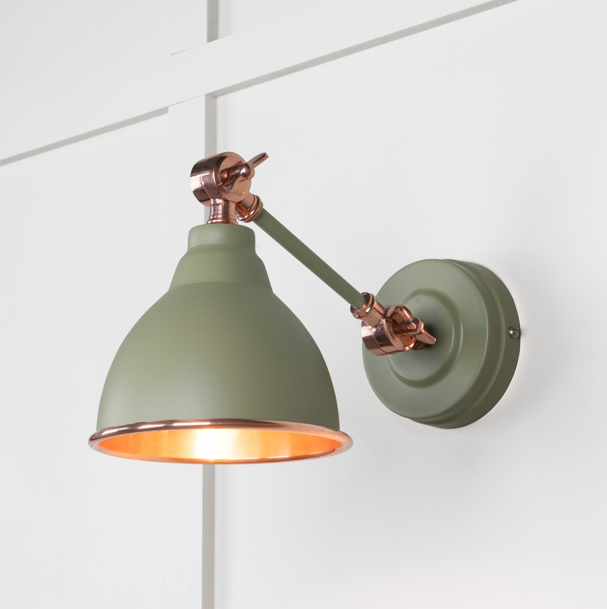 Smooth Copper Brindley Wall Light | Smooth Copper Tump - From the Anvil - EB London