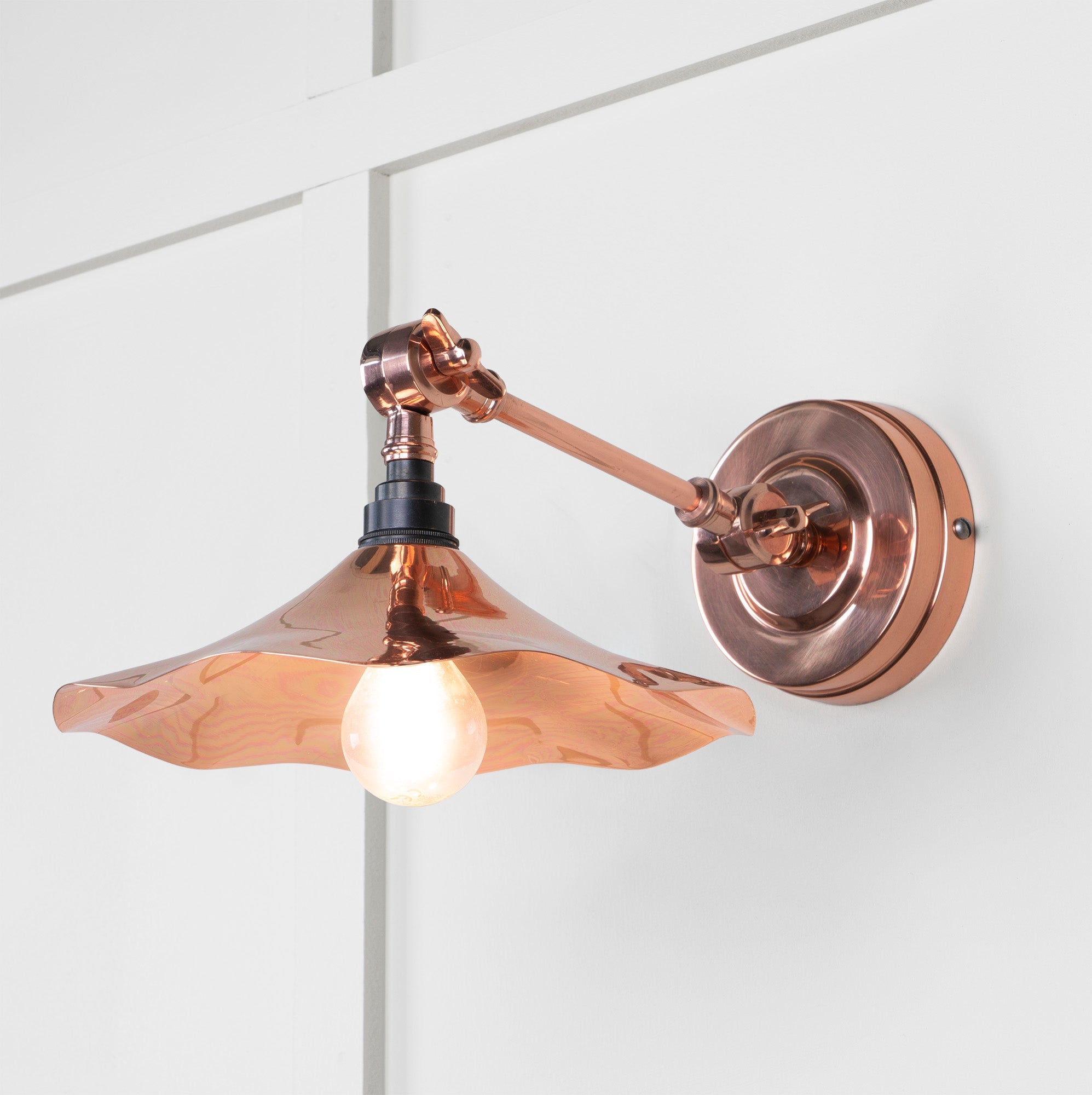 Smooth Copper Flora Wall Light | Smooth Copper Bare - From The Anvil - EB London