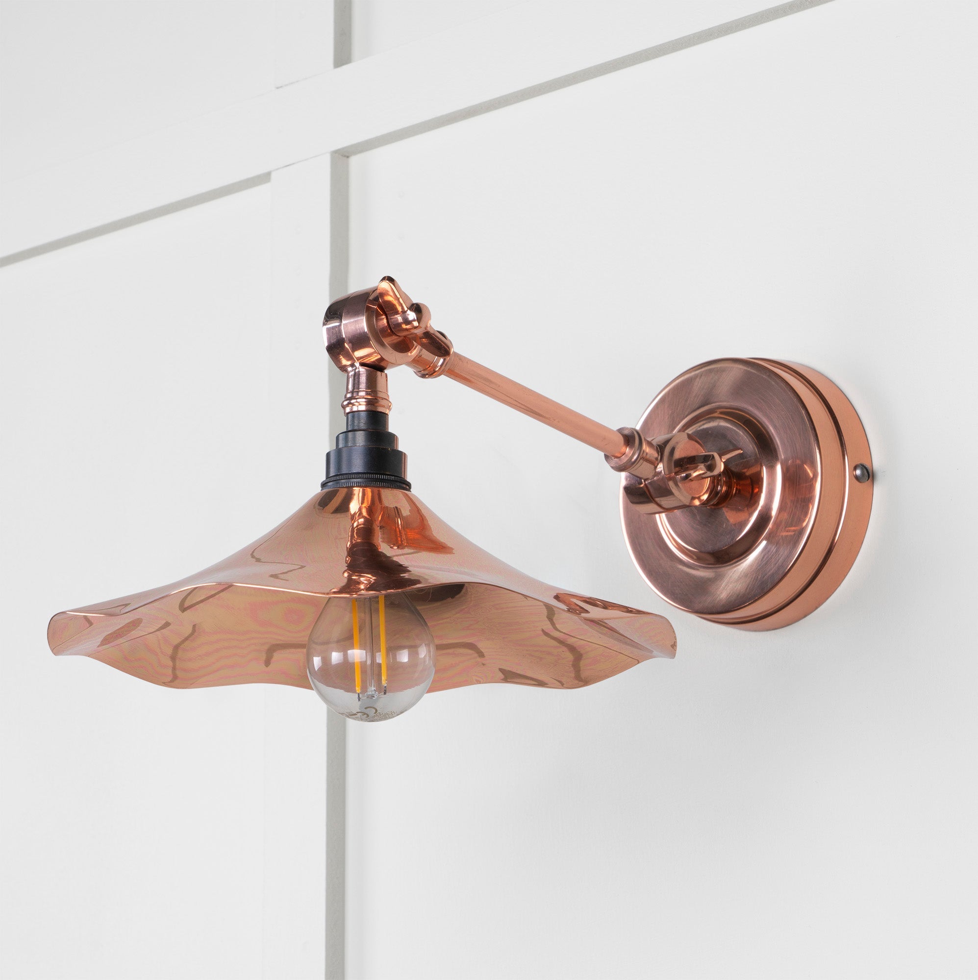 Smooth Copper Flora Wall Light | Smooth Copper Bare - From The Anvil - EB London
