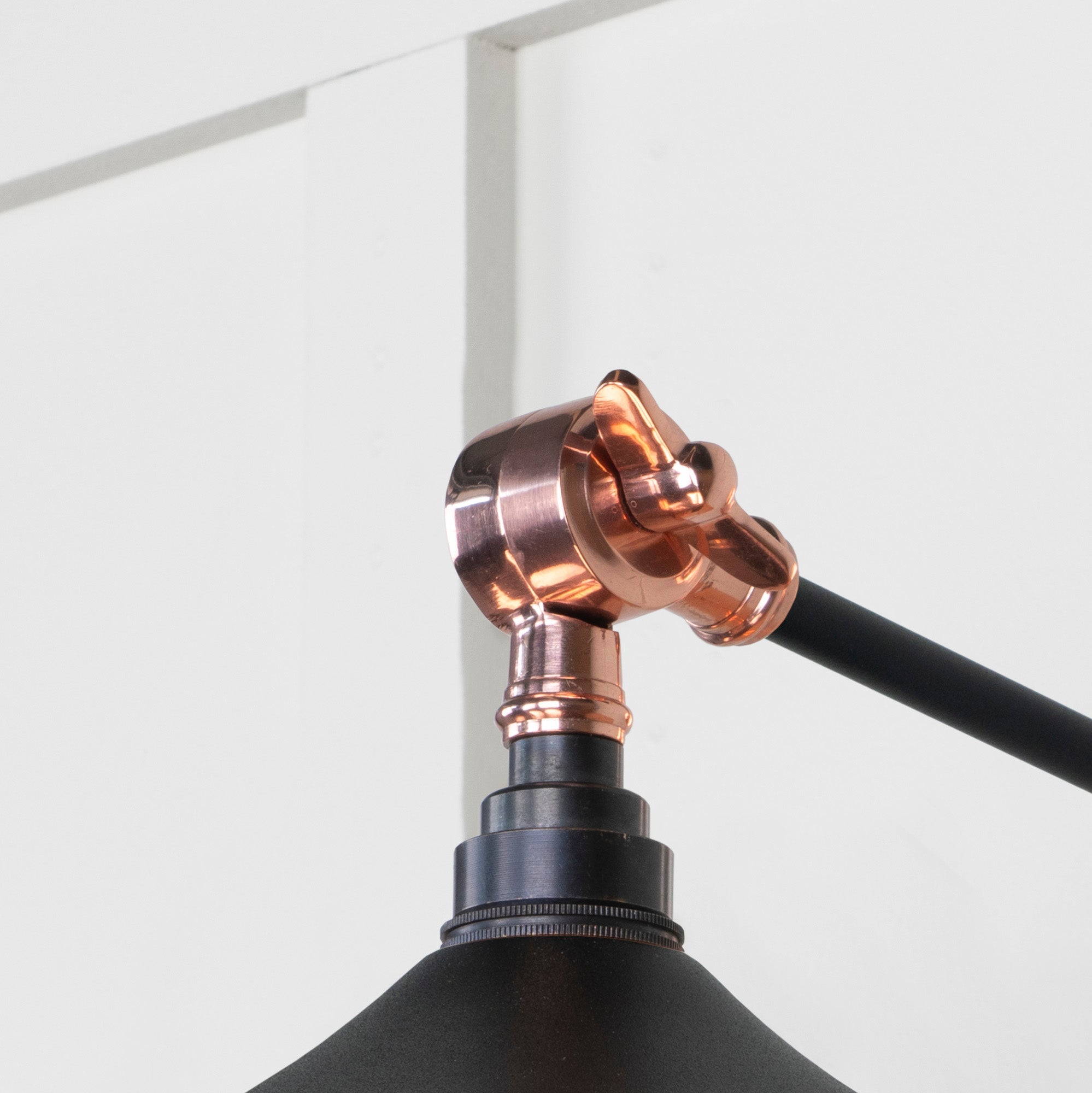 Smooth Copper Flora Wall Light | Smooth Copper Elan Black - From the Anvil - EB London