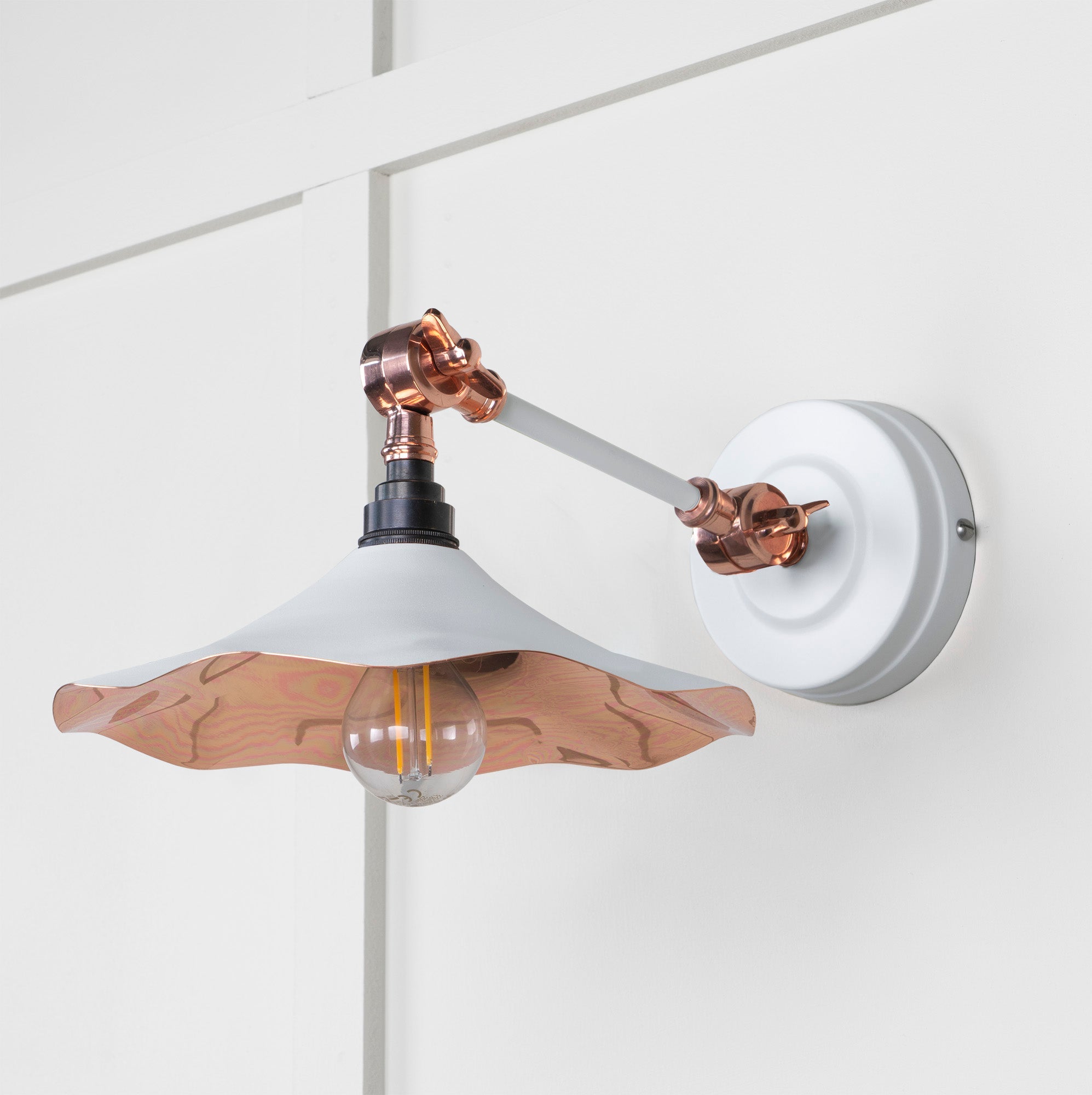 Smooth Copper Flora Wall Light | Smooth Copper Flock - From the Anvil - EB London