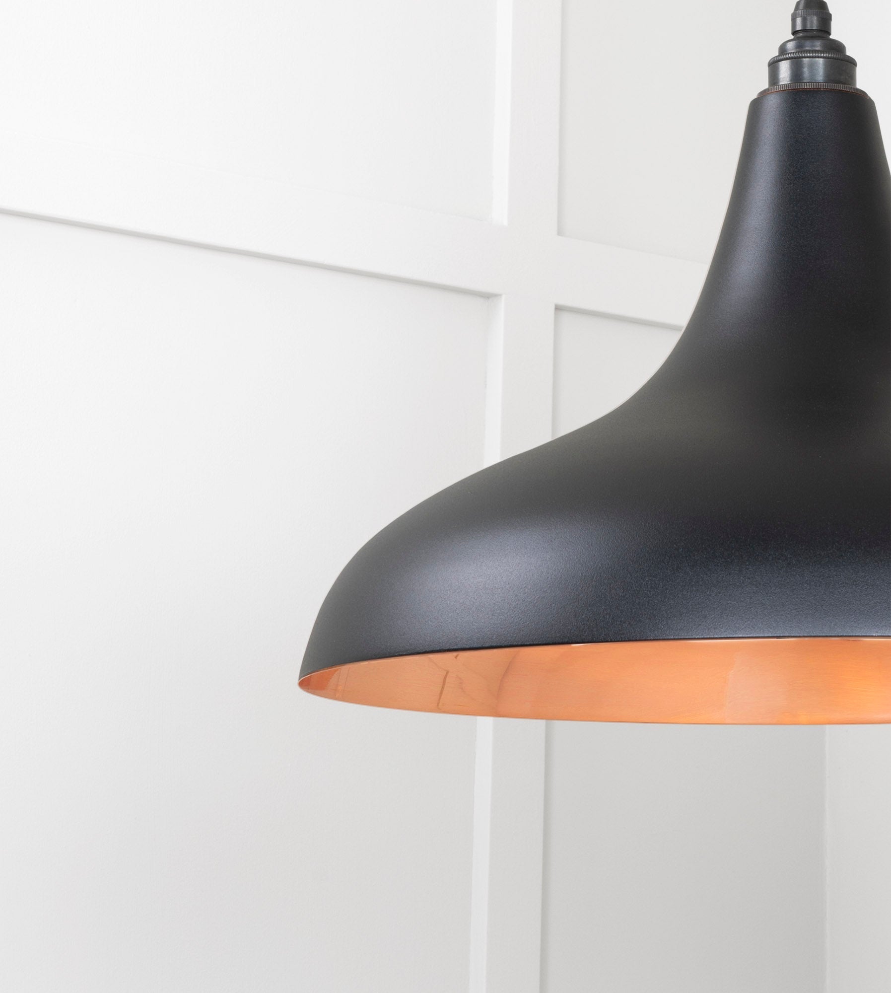 Smooth Copper Frankley Pendant | Elan Black - From The Anvil - EB London