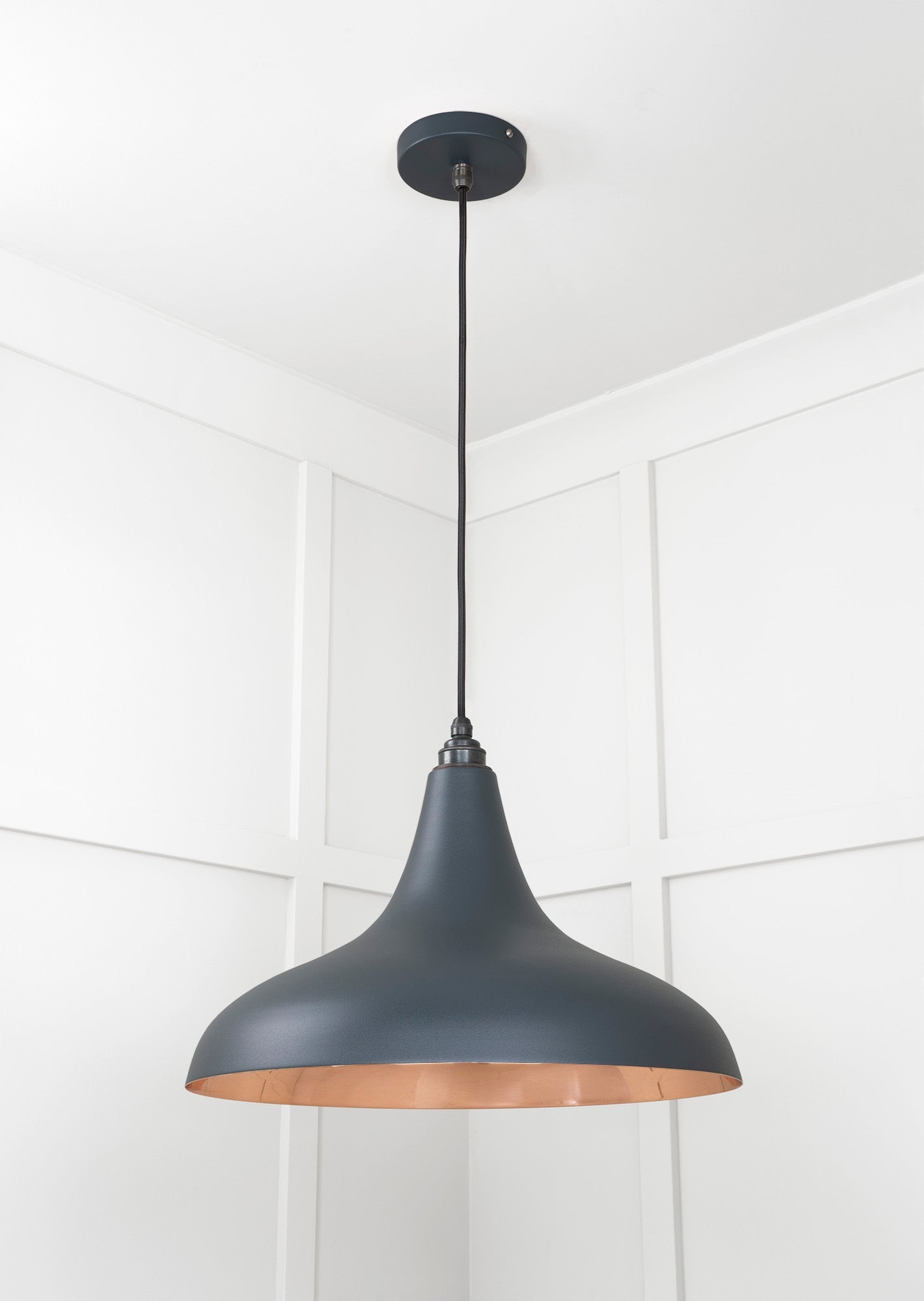 Smooth Copper Frankley Pendant | Soot - From The Anvil - EB London