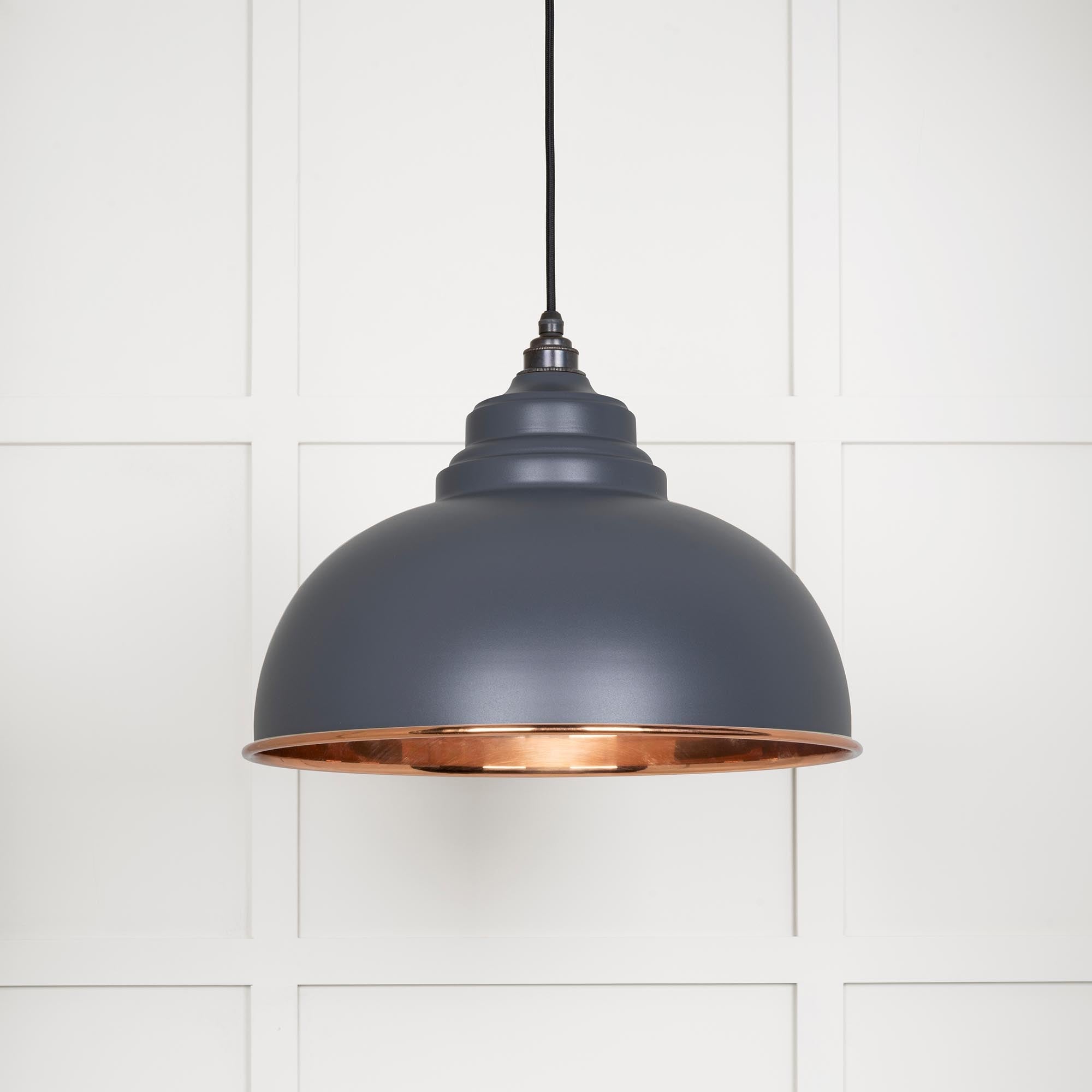 Smooth Copper Harborne Pendant | Slate - From The Anvil - EB London