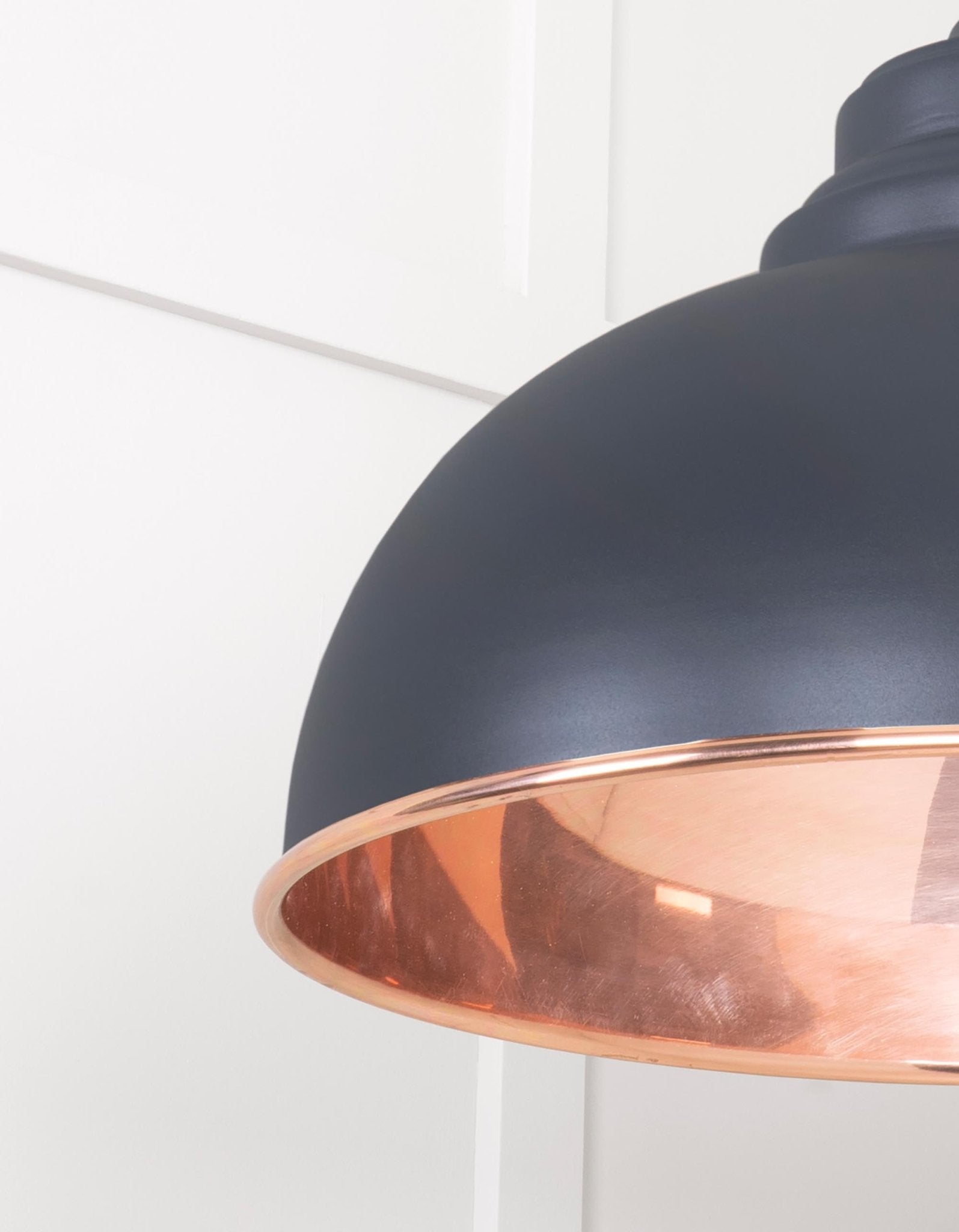 Smooth Copper Harborne Pendant | Slate - From The Anvil - EB London