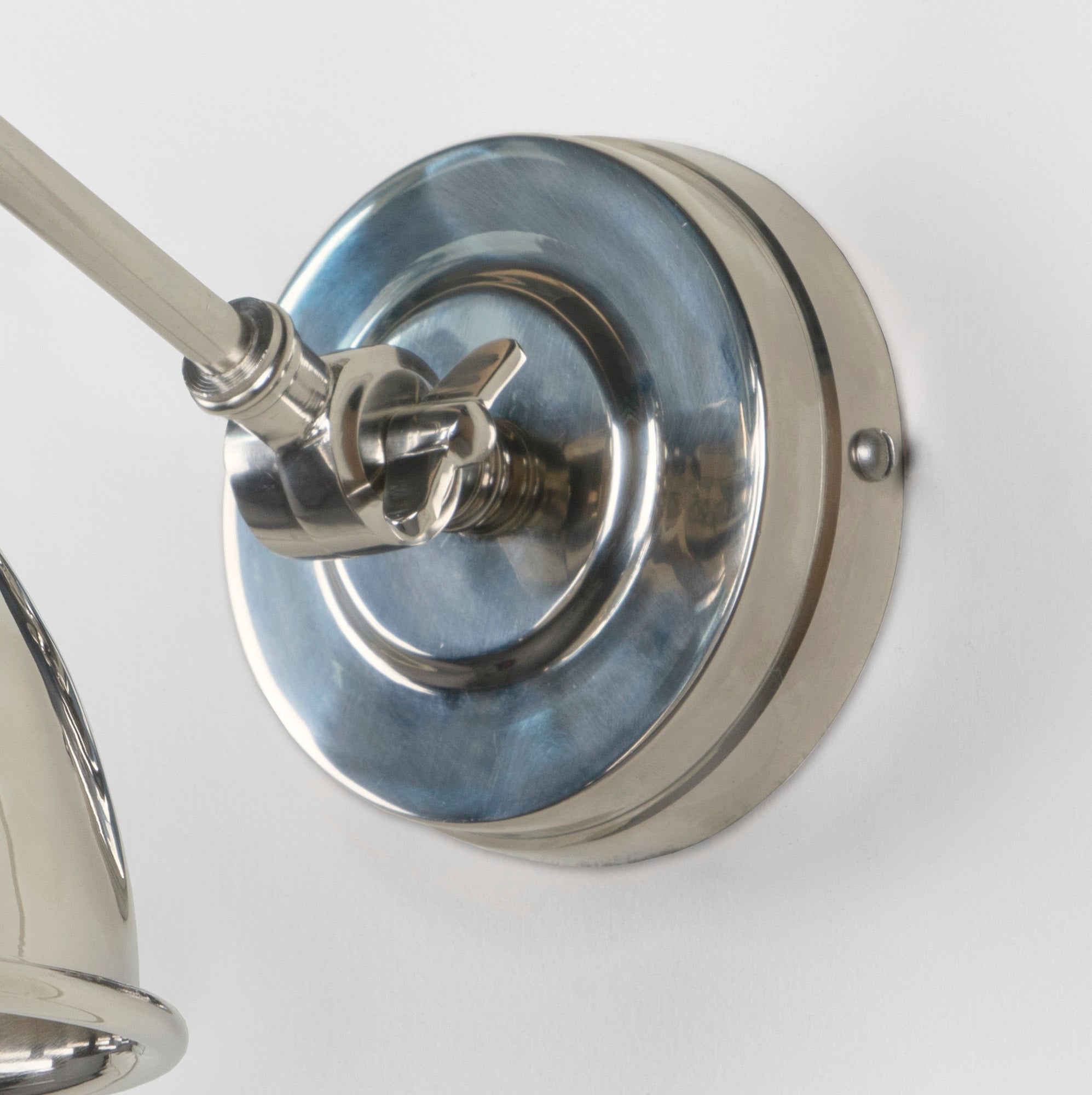 Smooth Nickel Brindley Wall Light | Smooth Nickel Bare - From the Anvil - EB London