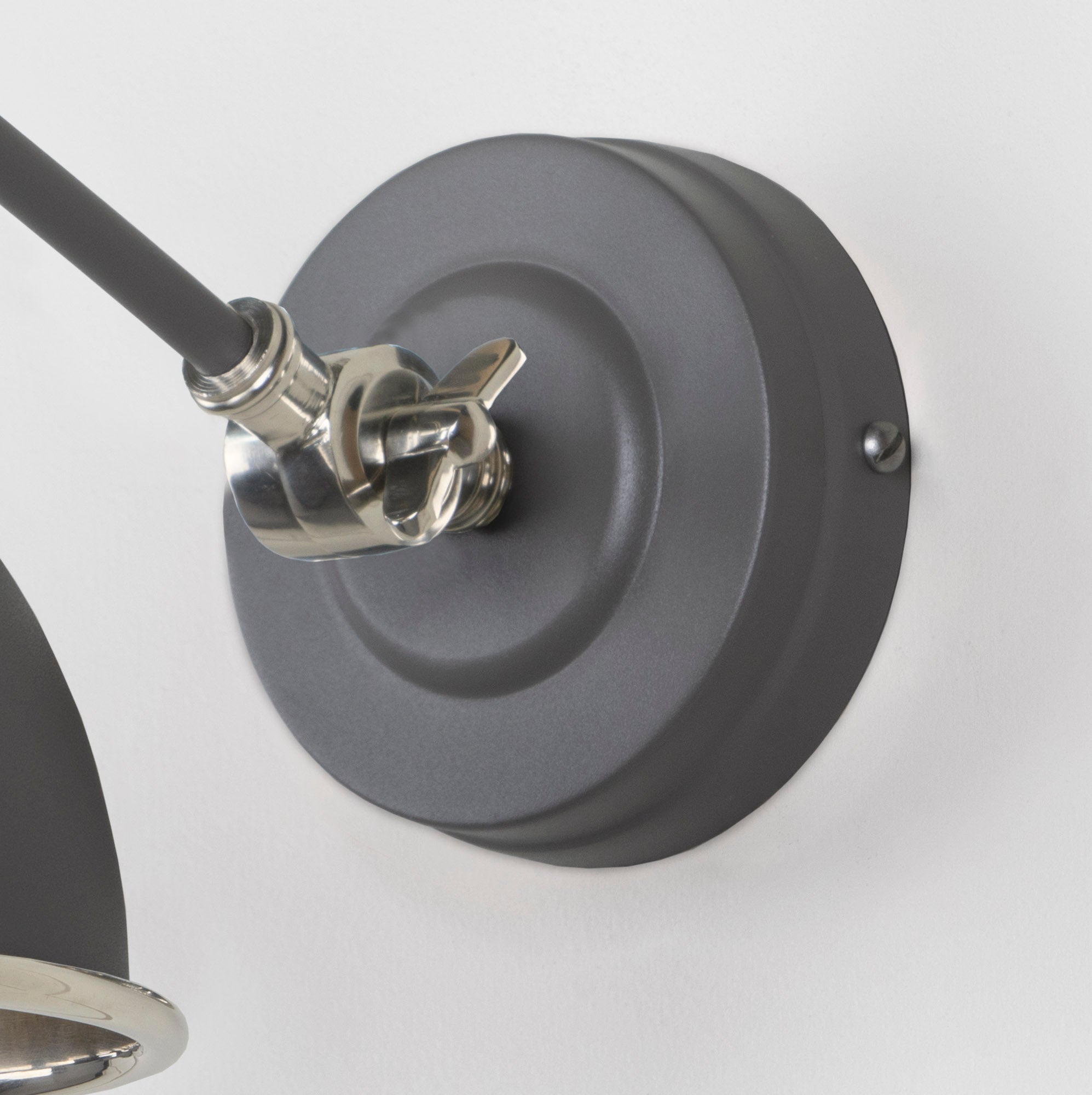 Smooth Nickel Brindley Wall Light | Smooth Nickel Bluff - From the Anvil - EB London