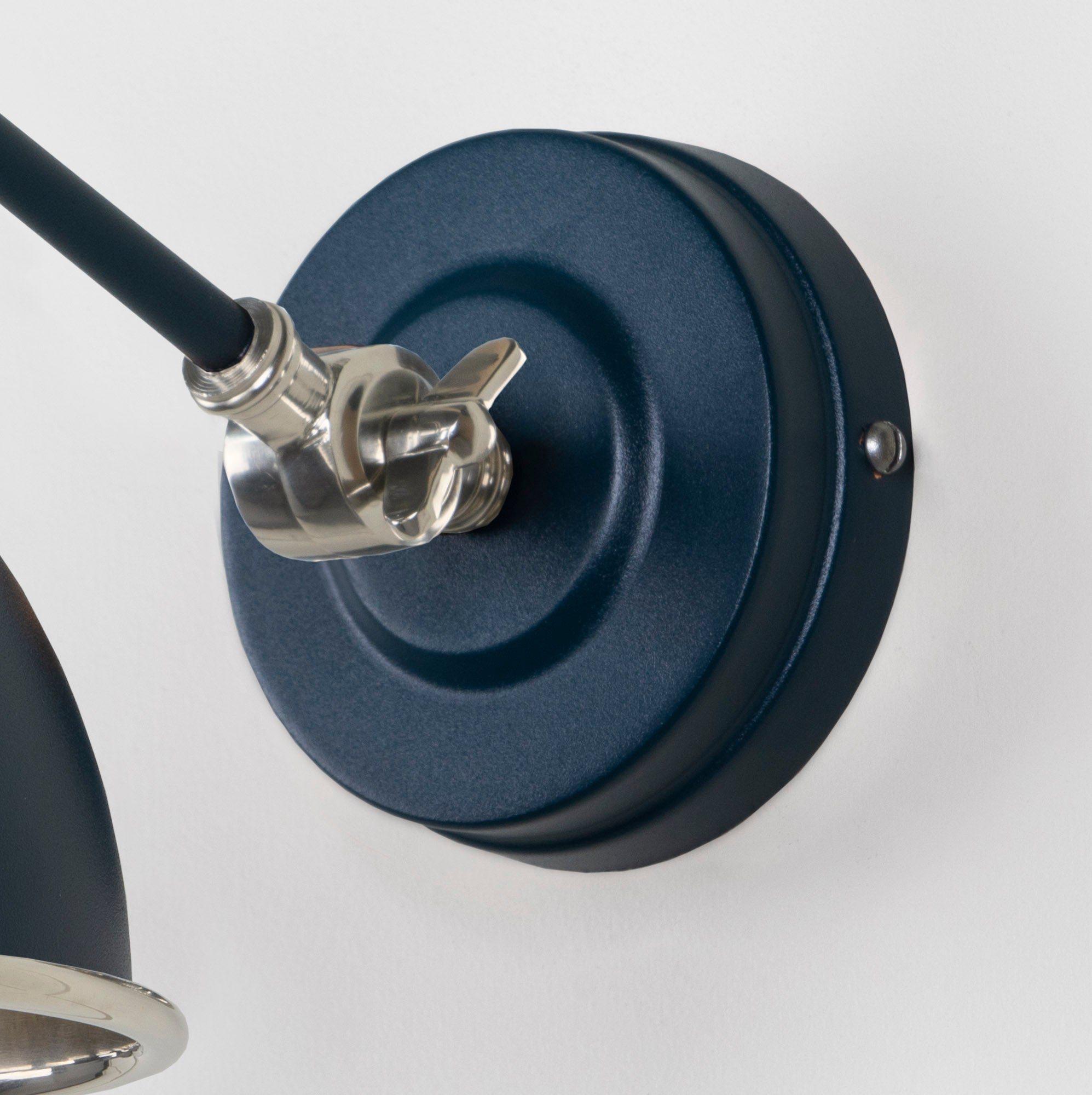 Smooth Nickel Brindley Wall Light | Smooth Nickel Dusk - From the Anvil - EB London