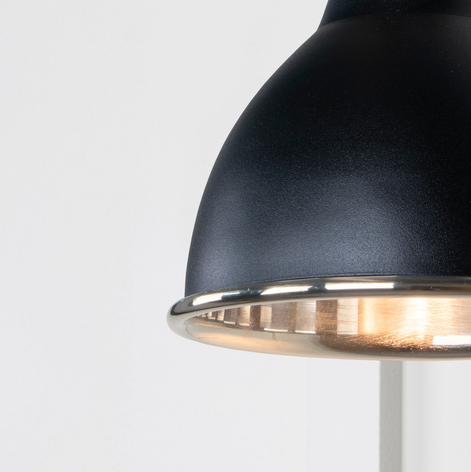 Smooth Nickel Brindley Wall Light | Smooth Nickel Elan Black - From the Anvil - EB London