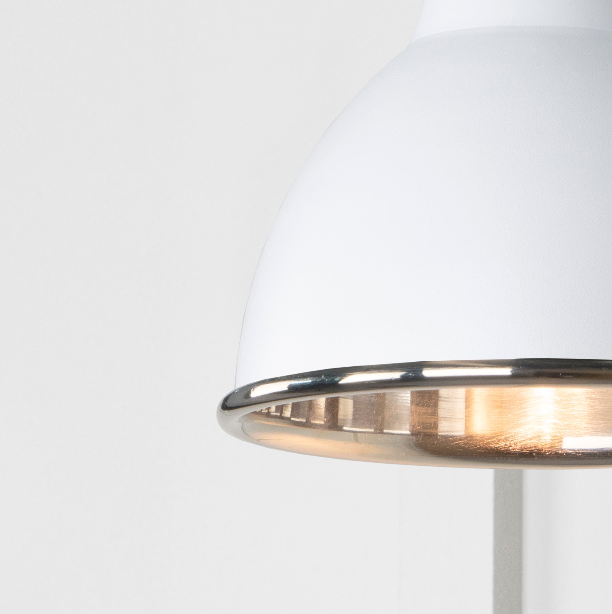 Smooth Nickel Brindley Wall Light | Smooth Nickel Flock - From the Anvil - EB London