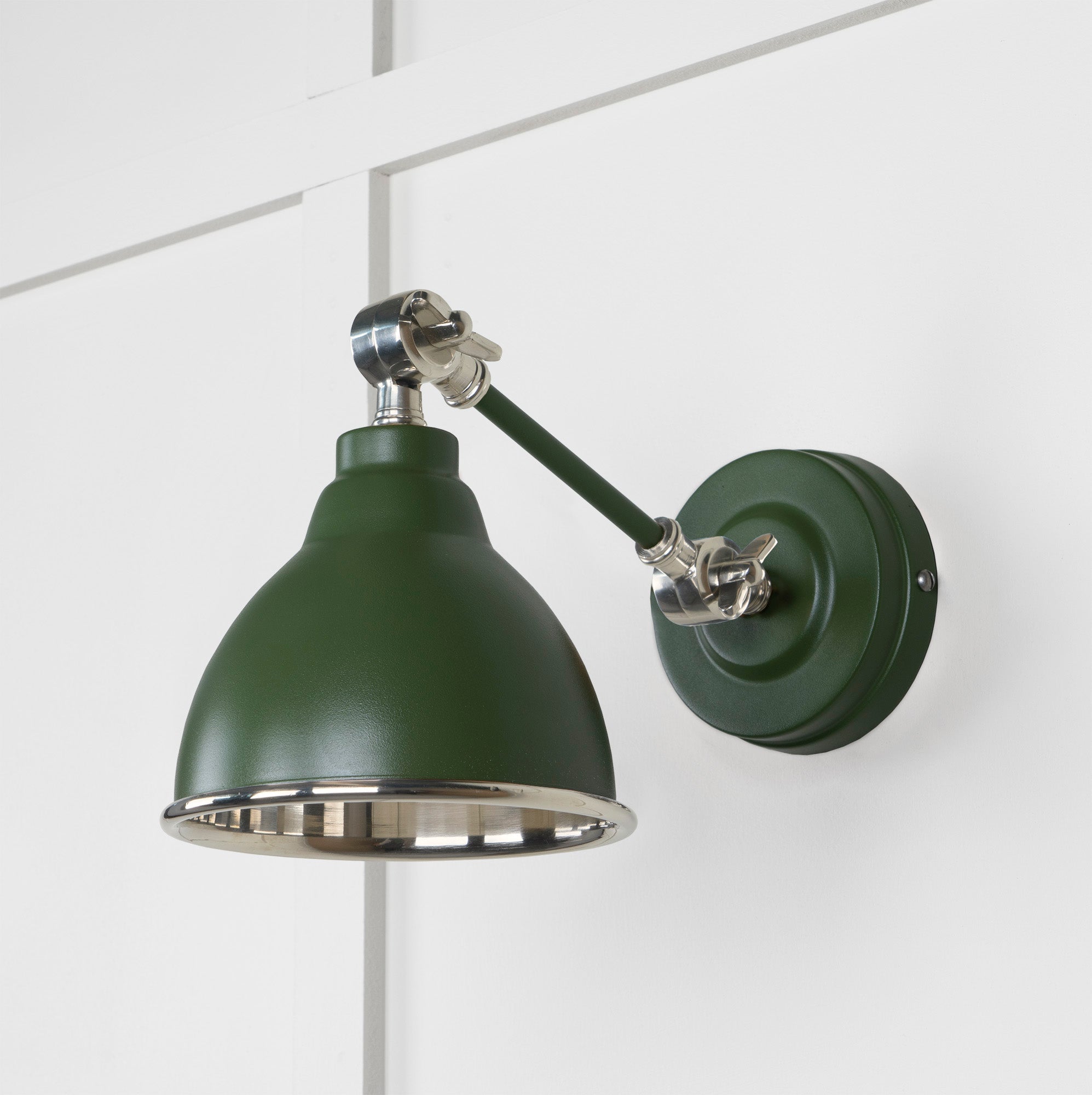Smooth Nickel Brindley Wall Light | Smooth Nickel Heath - From the Anvil - EB London