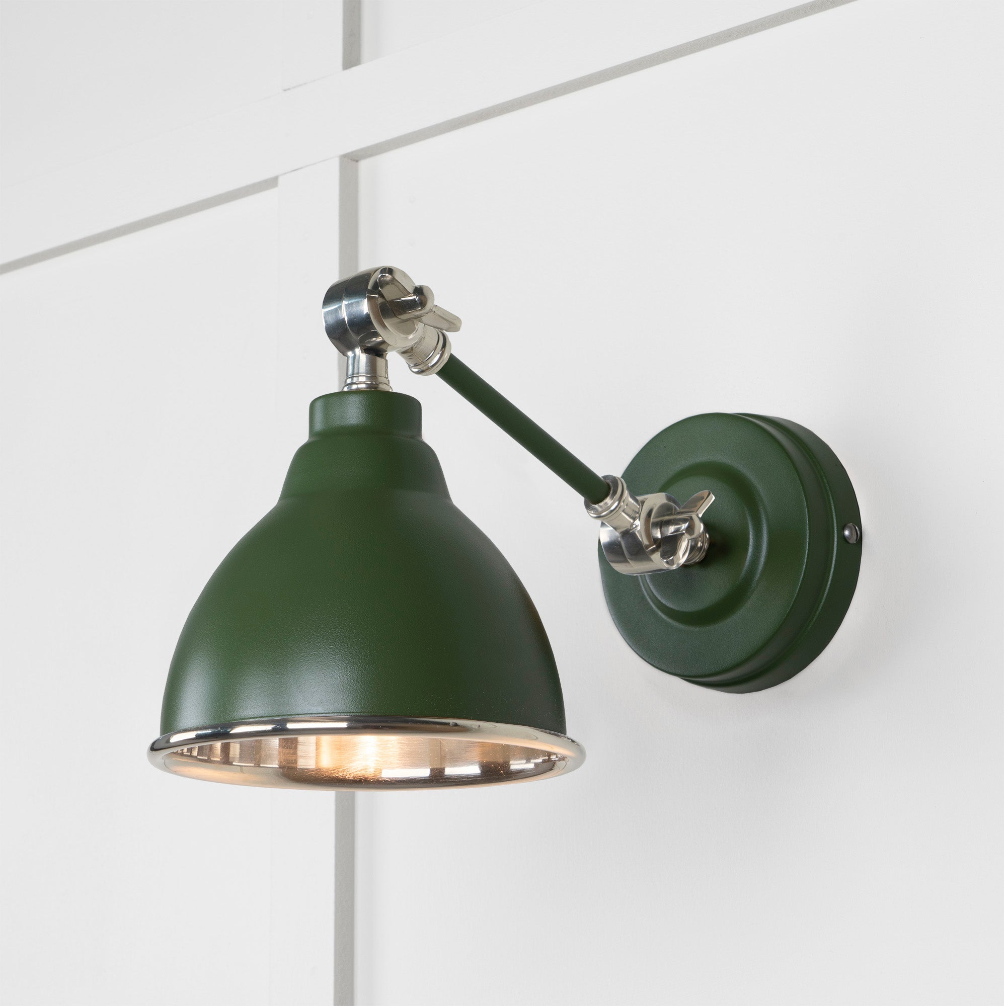 Smooth Nickel Brindley Wall Light | Smooth Nickel Heath - From the Anvil - EB London