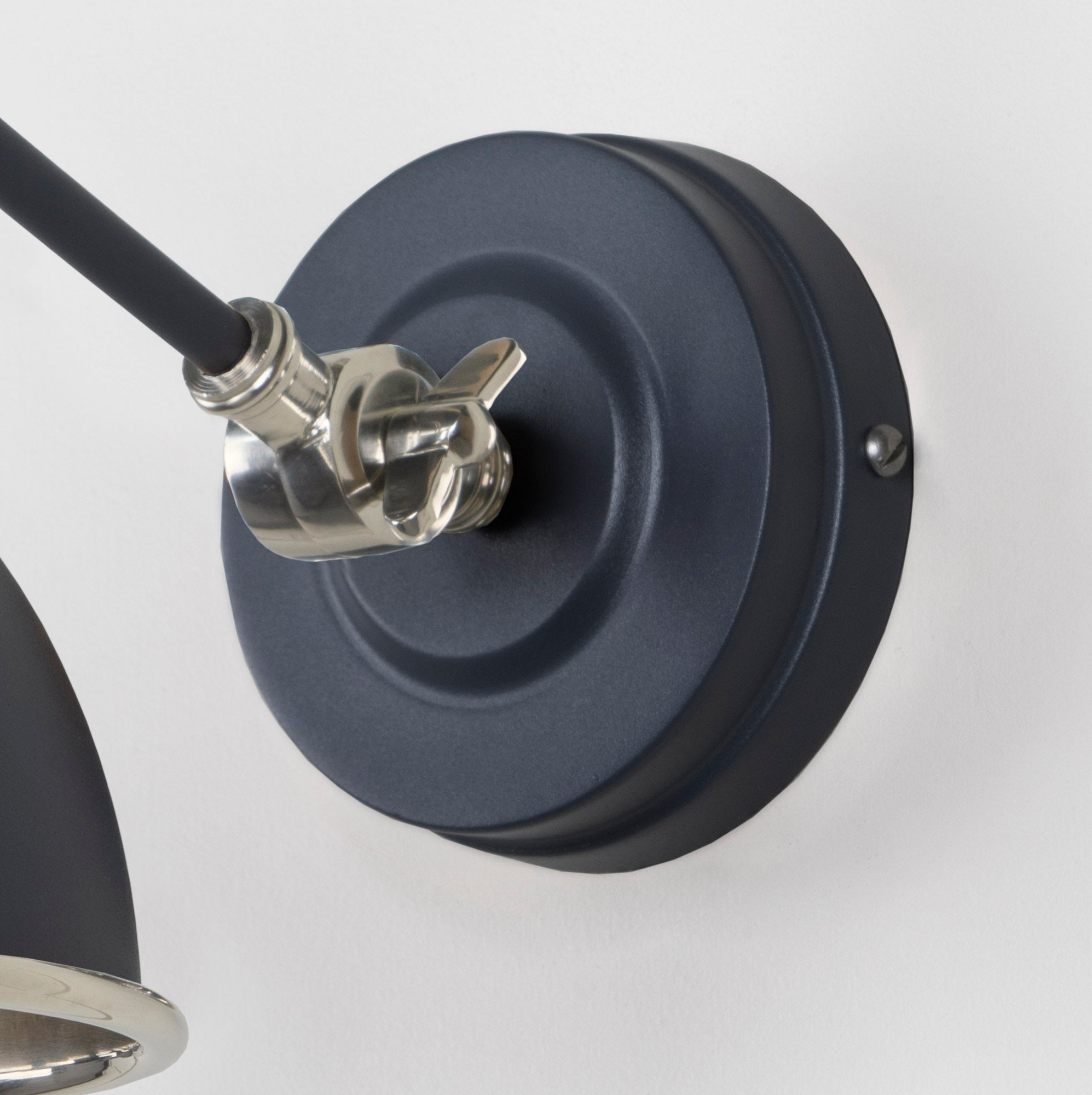 Smooth Nickel Brindley Wall Light | Smooth Nickel Slate - From the Anvil - EB London