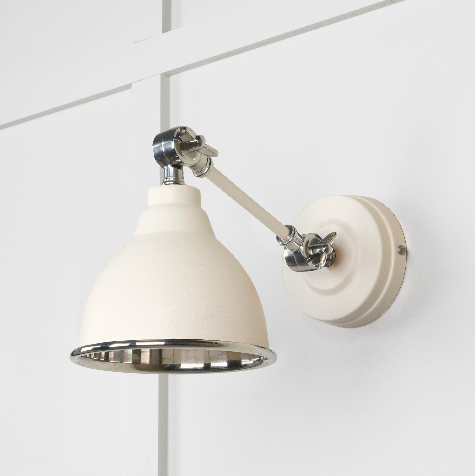 Smooth Nickel Brindley Wall Light | Smooth Nickel Teasel - From the Anvil - EB London