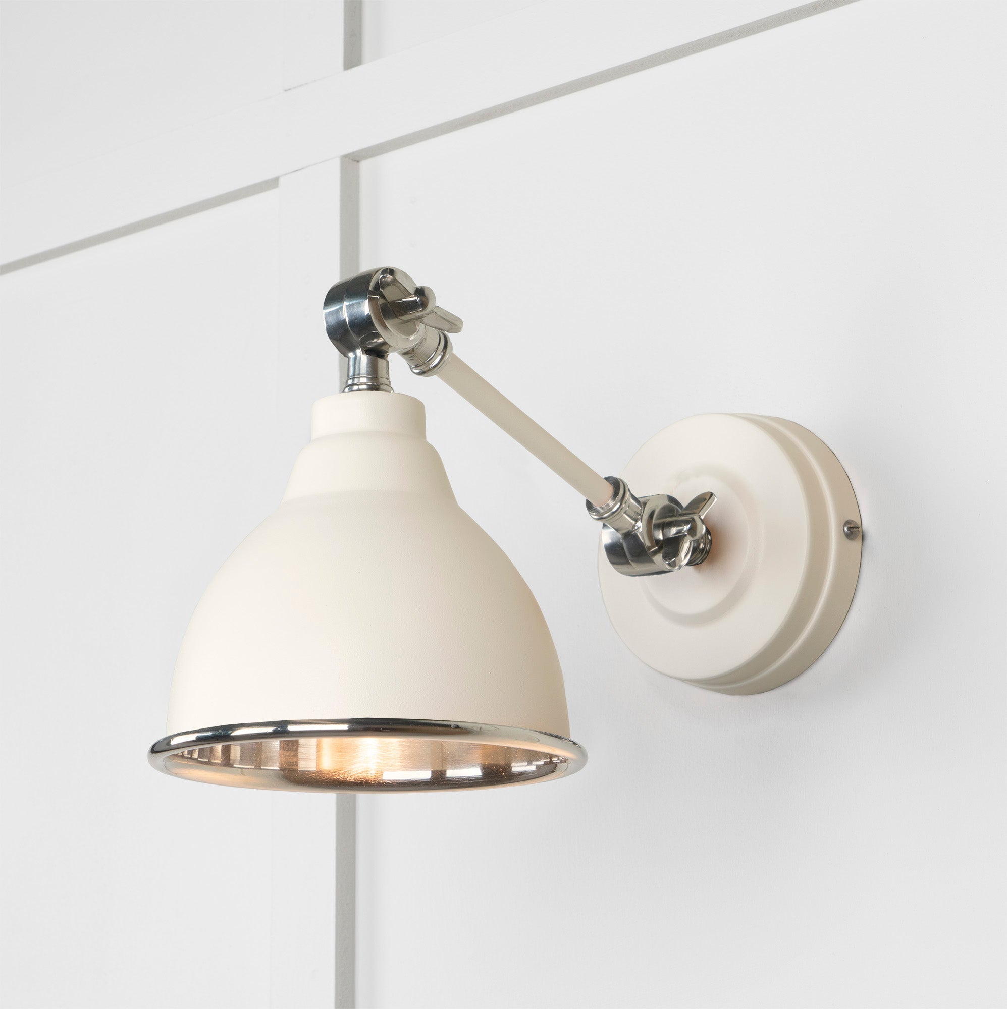Smooth Nickel Brindley Wall Light | Smooth Nickel Teasel - From the Anvil - EB London