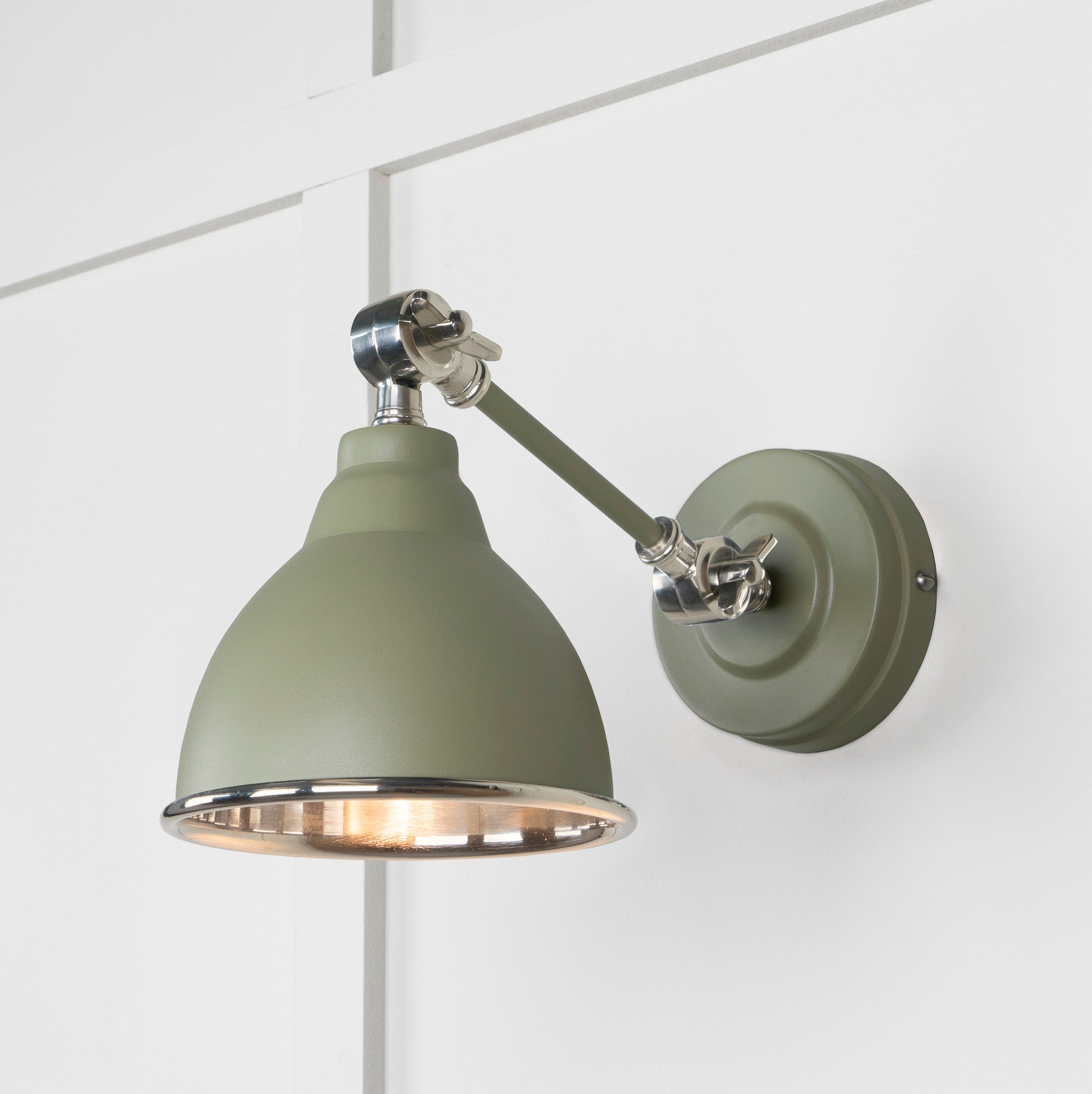 Smooth Nickel Brindley Wall Light | Smooth Nickel Tump - From the Anvil - EB London