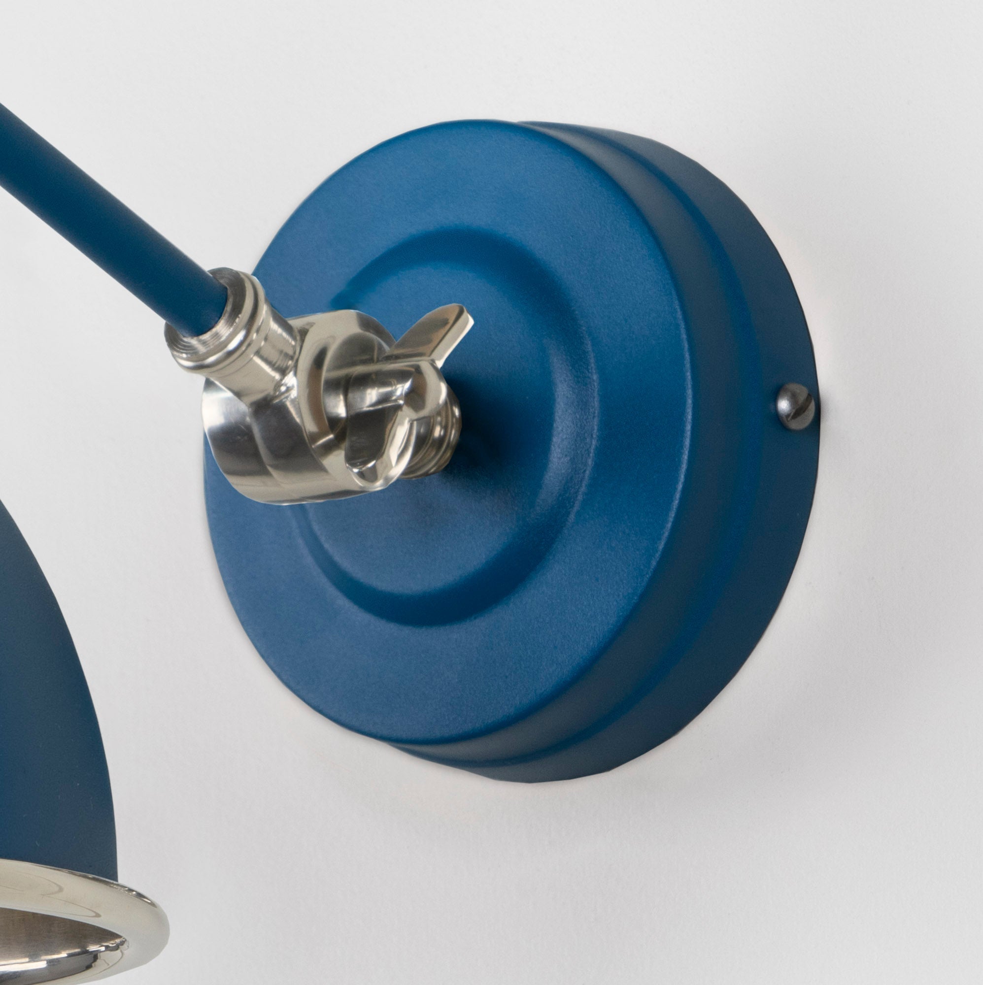 Smooth Nickel Brindley Wall Light | Smooth Nickel Upstream - From the Anvil - EB London