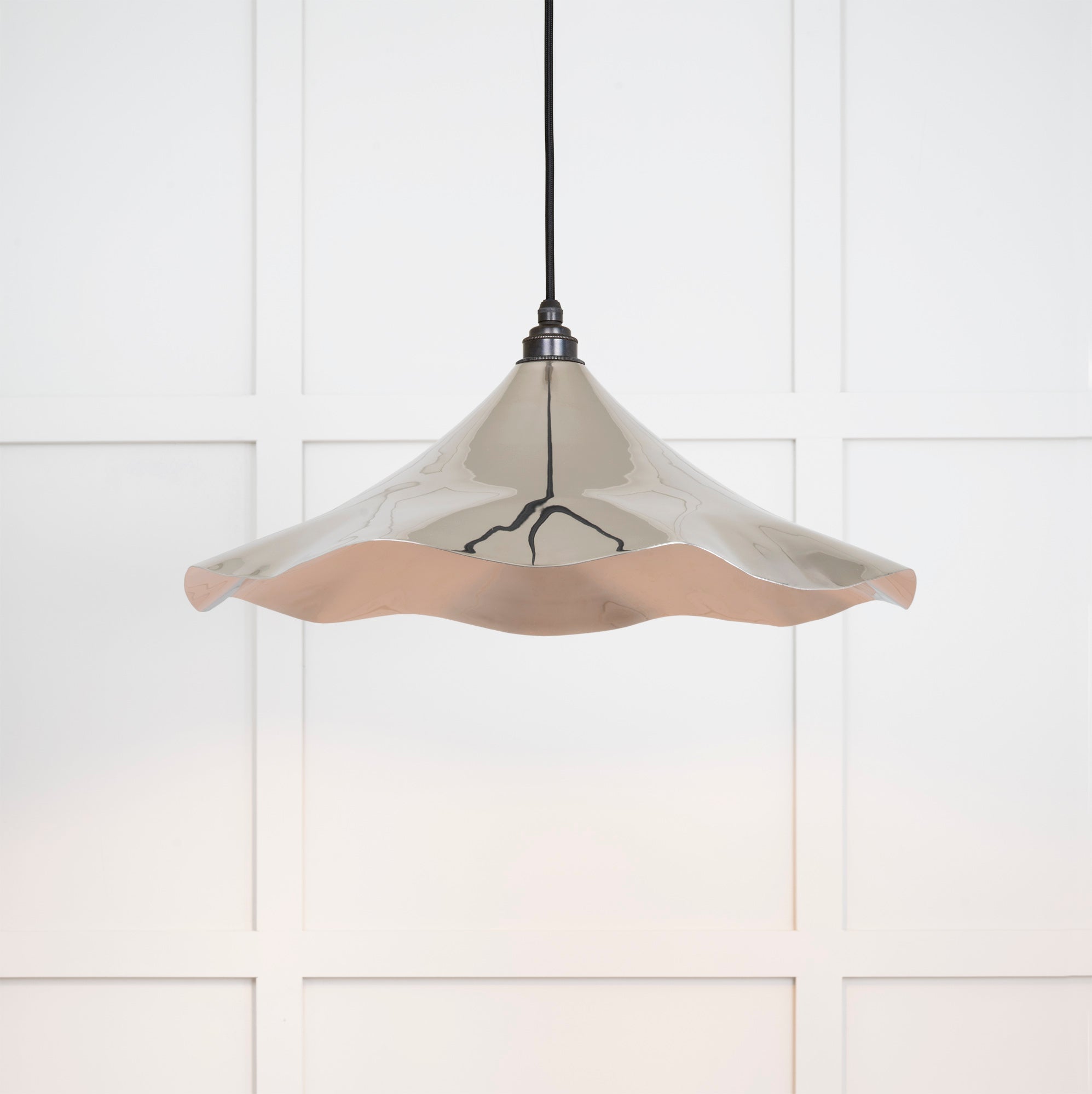 Smooth Nickel Flora Pendant | Bare - From The Anvil - EB London