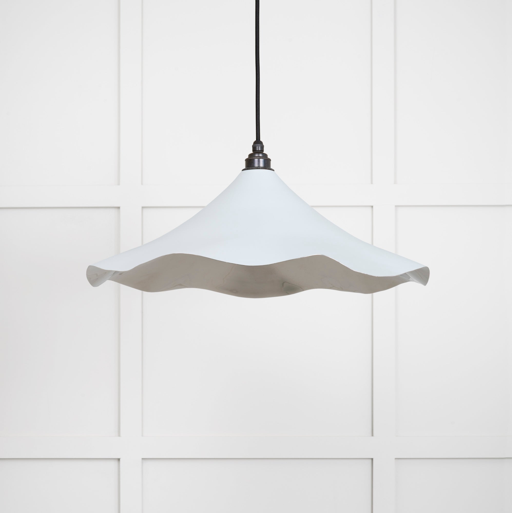 Smooth Nickel Flora Pendant | Birch - From The Anvil - EB London