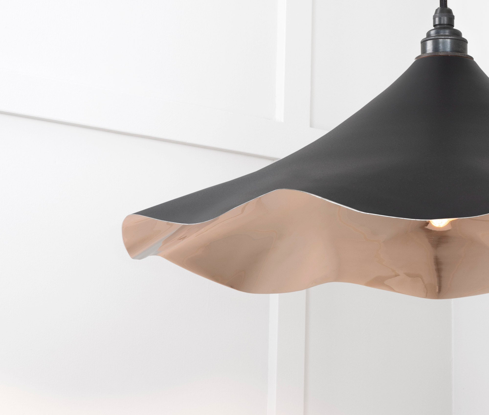 Smooth Nickel Flora Pendant | Elan Black - From The Anvil - EB London
