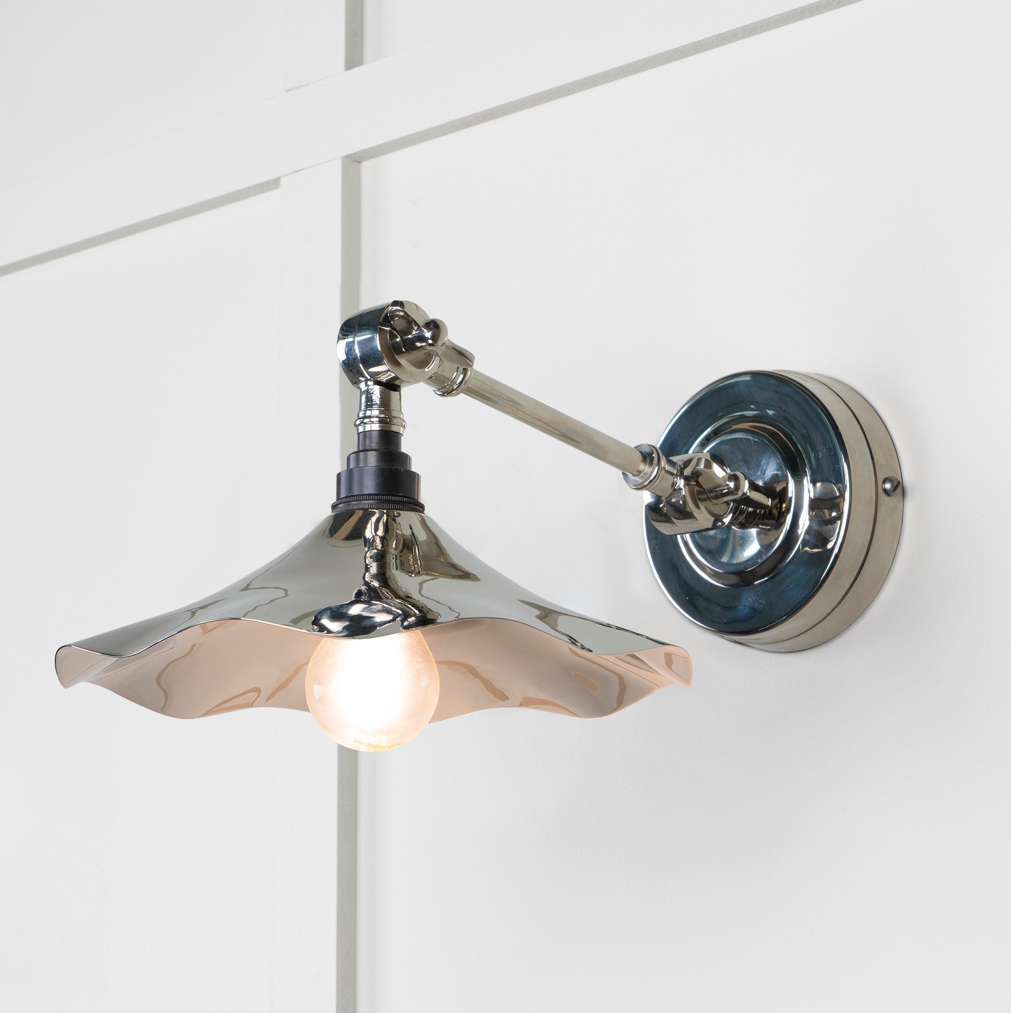 Smooth Nickel Flora Wall Light | Bare - From The Anvil - EB London