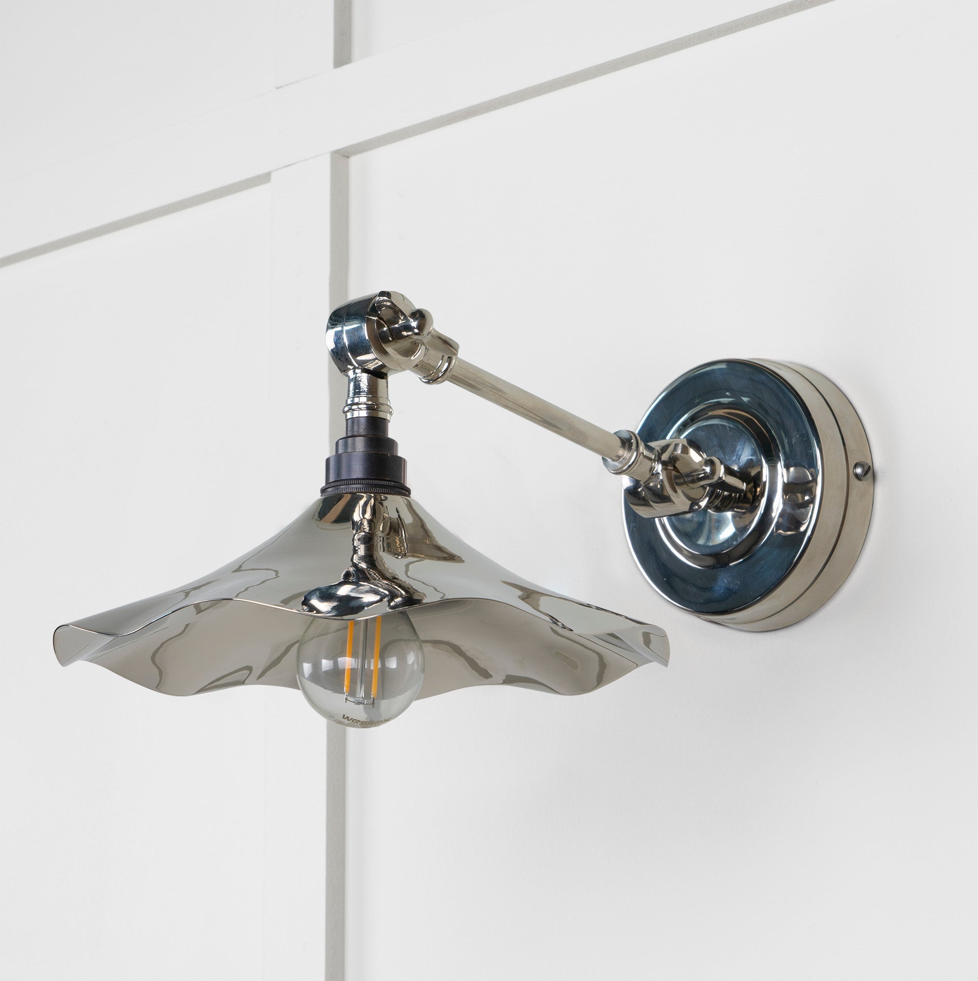 Smooth Nickel Flora Wall Light | Bare - From The Anvil - EB London