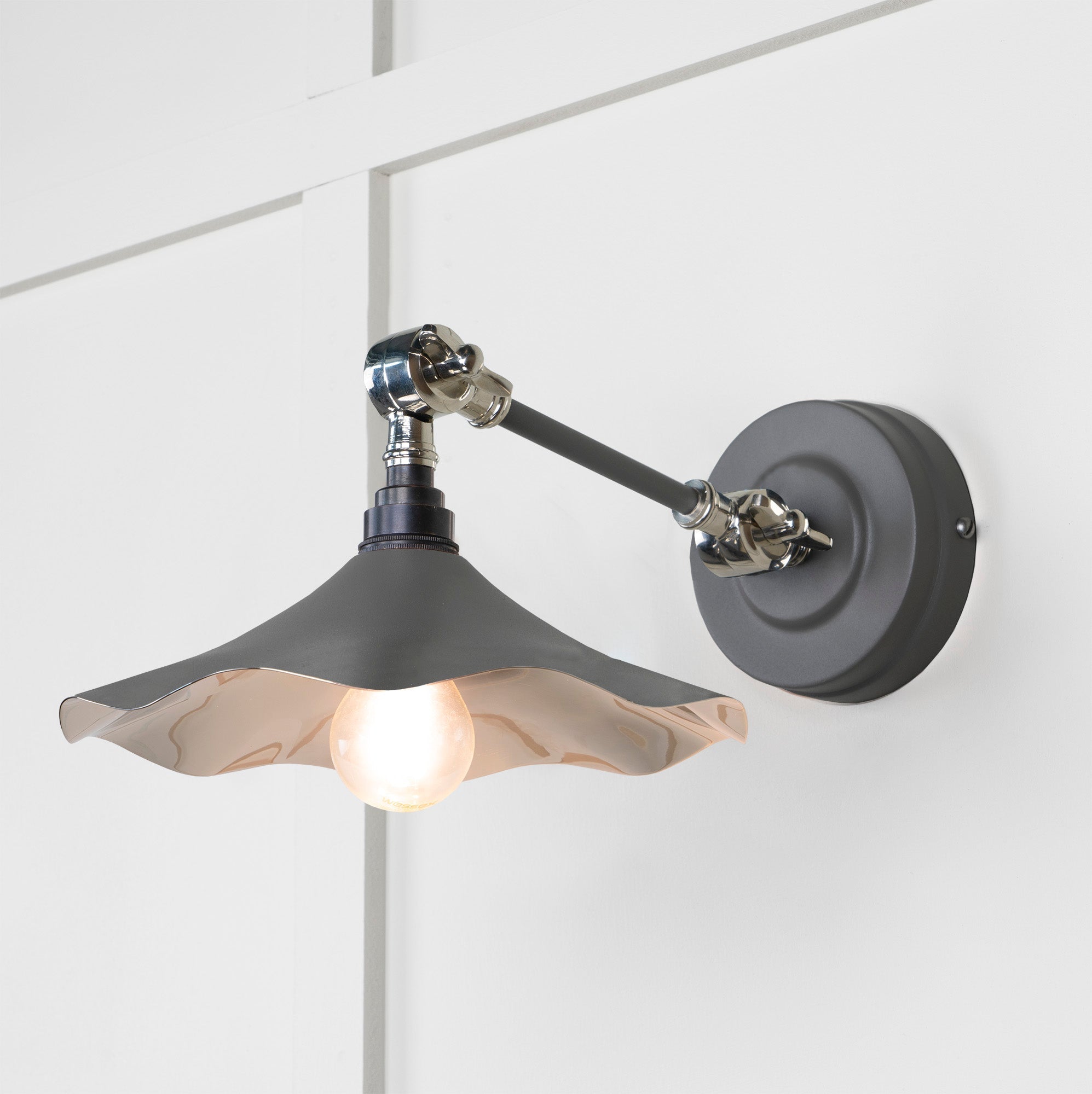 Smooth Nickel Flora Wall Light | Bluff - From The Anvil - EB London