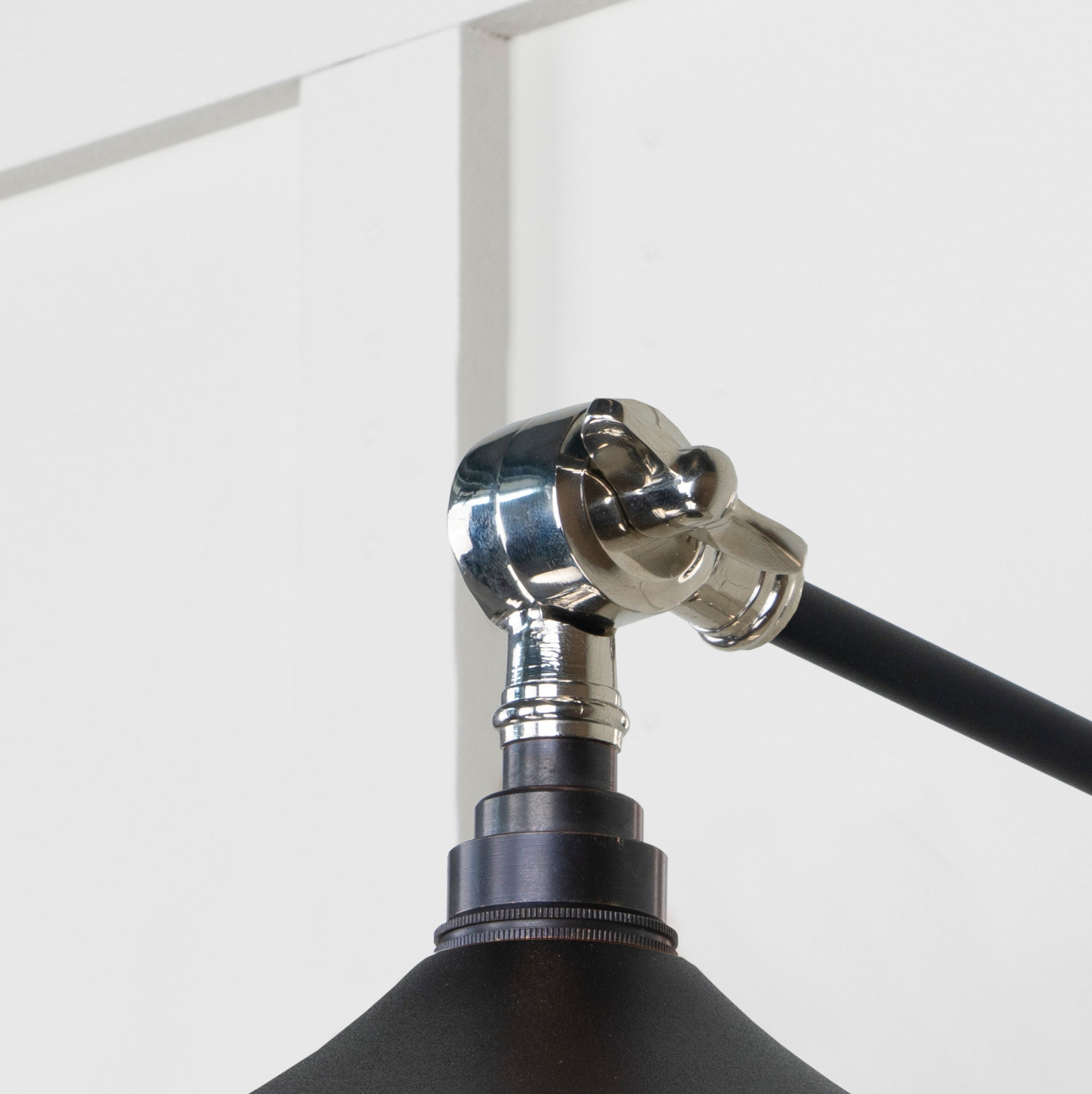 Smooth Nickel Flora Wall Light | Elan Black - From The Anvil - EB London