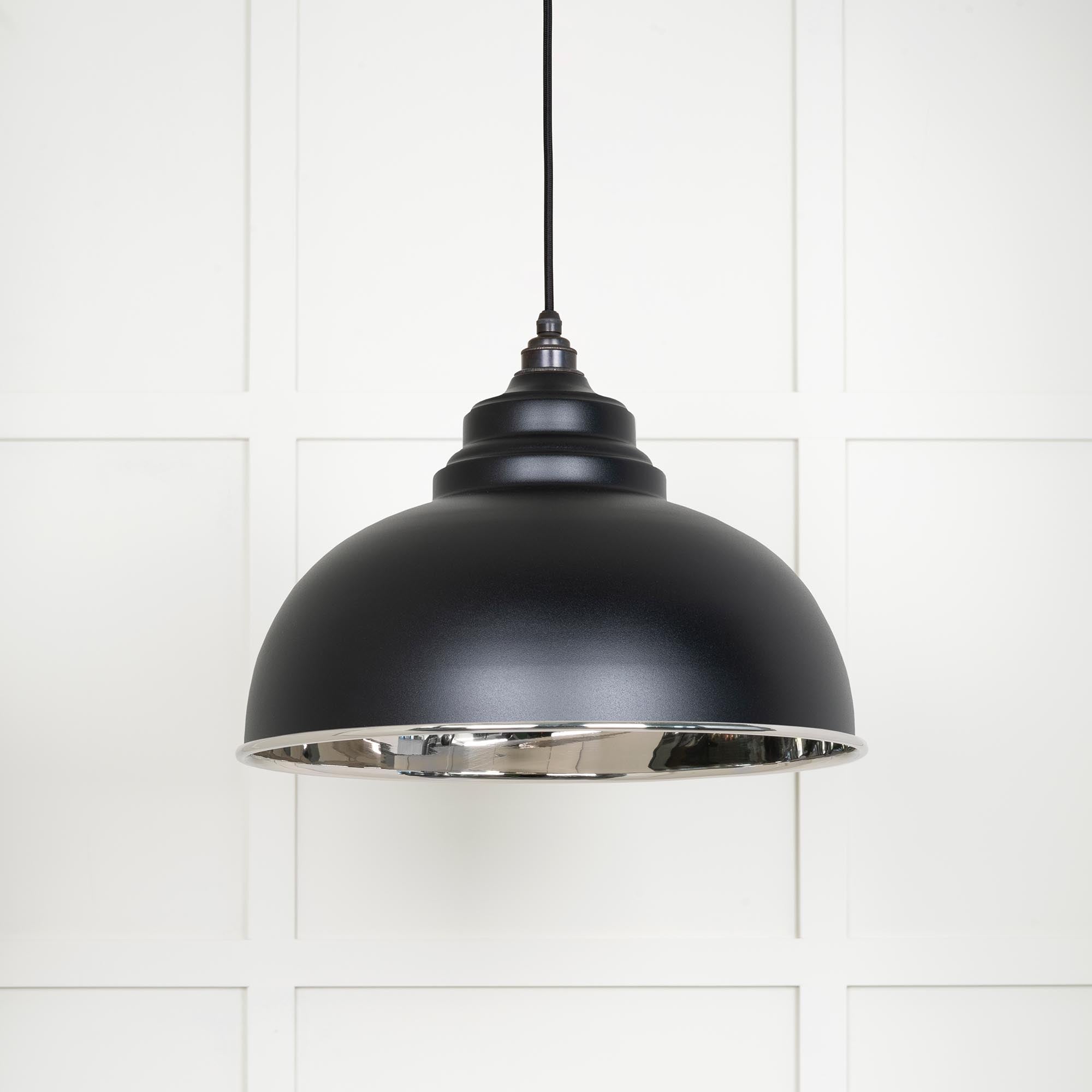 Smooth Nickel Harborne Pendant | Elan Black - From The Anvil - EB London