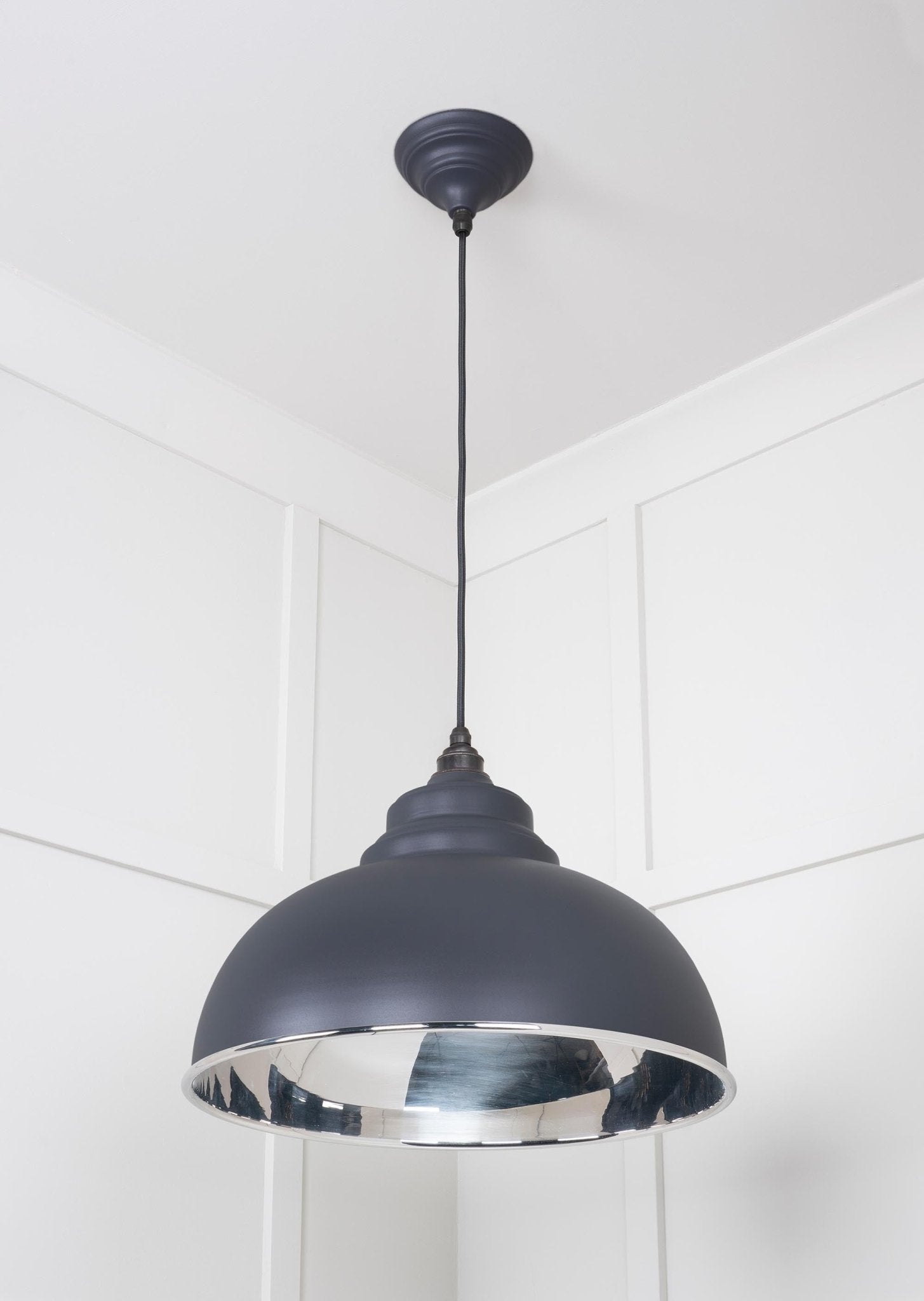Smooth Nickel Harborne Pendant | Slate - From The Anvil - EB London