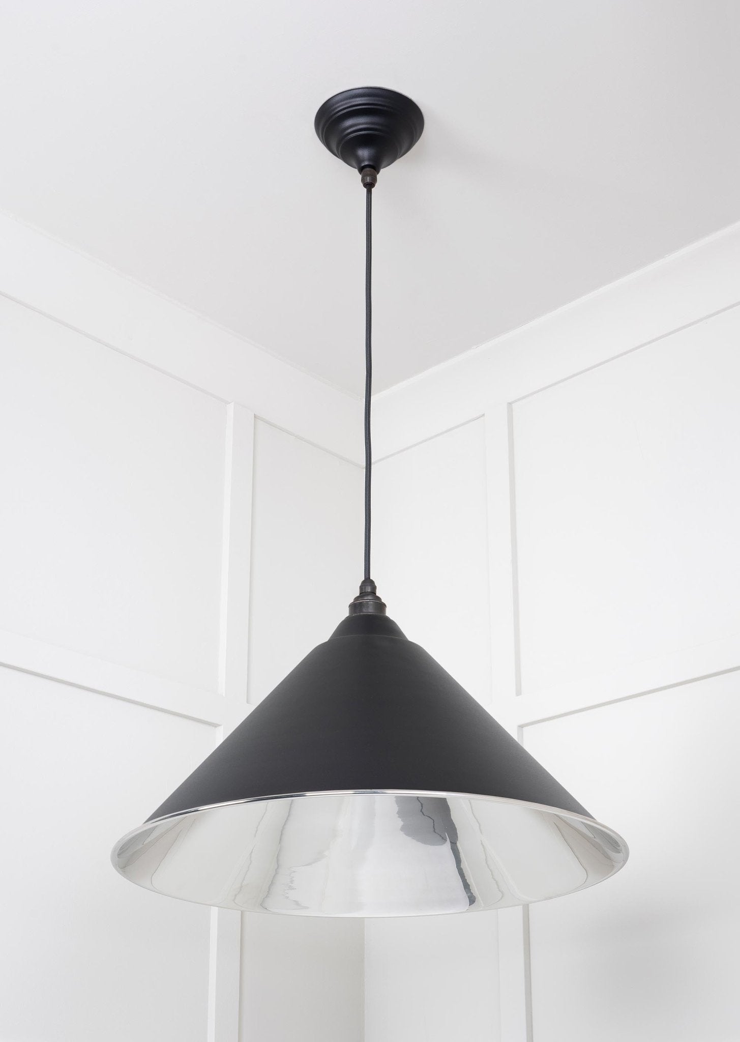 Smooth Nickel Hockley Pendant |Elan Black - From The Anvil - EB London