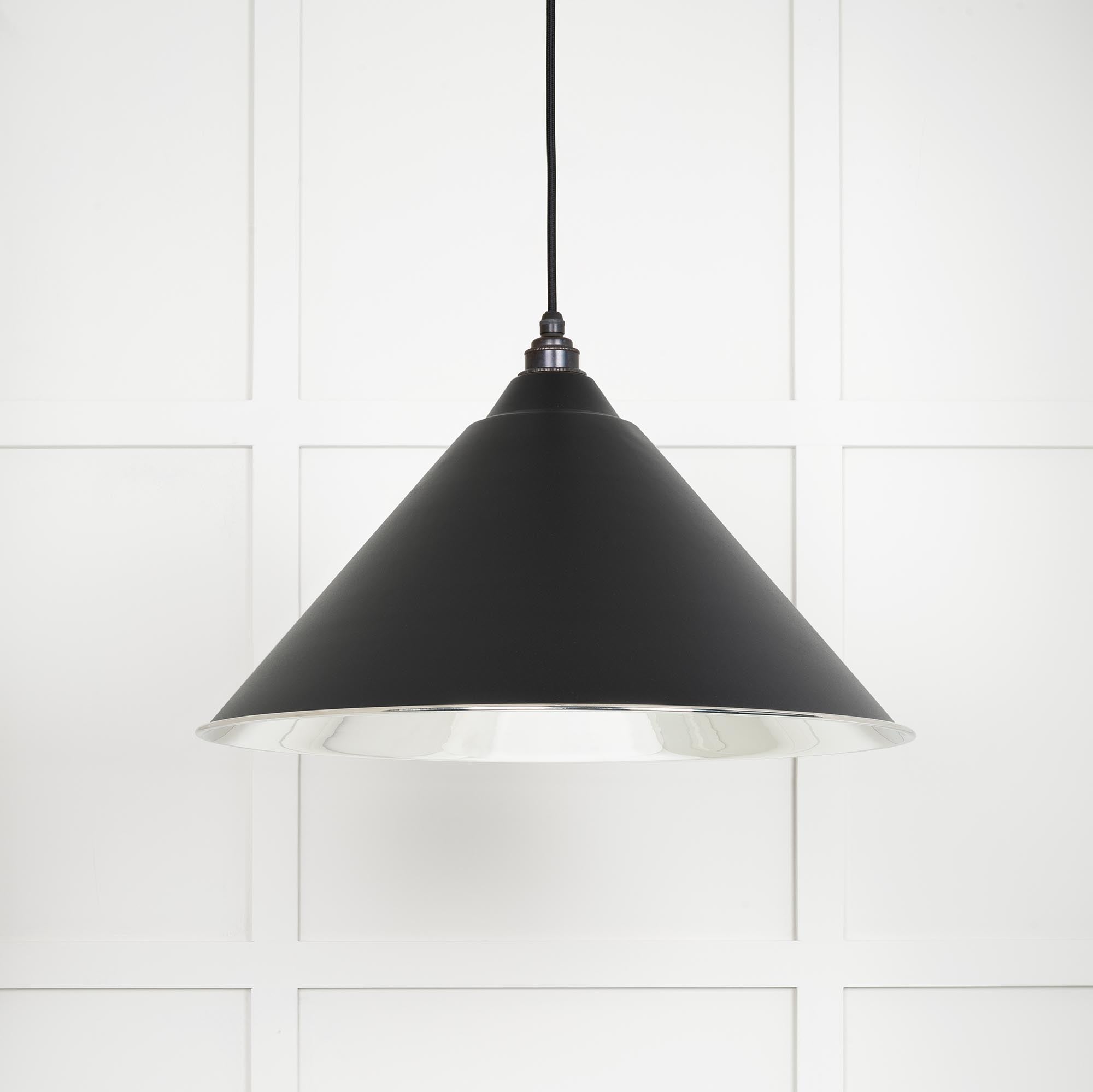 Smooth Nickel Hockley Pendant |Elan Black - From The Anvil - EB London