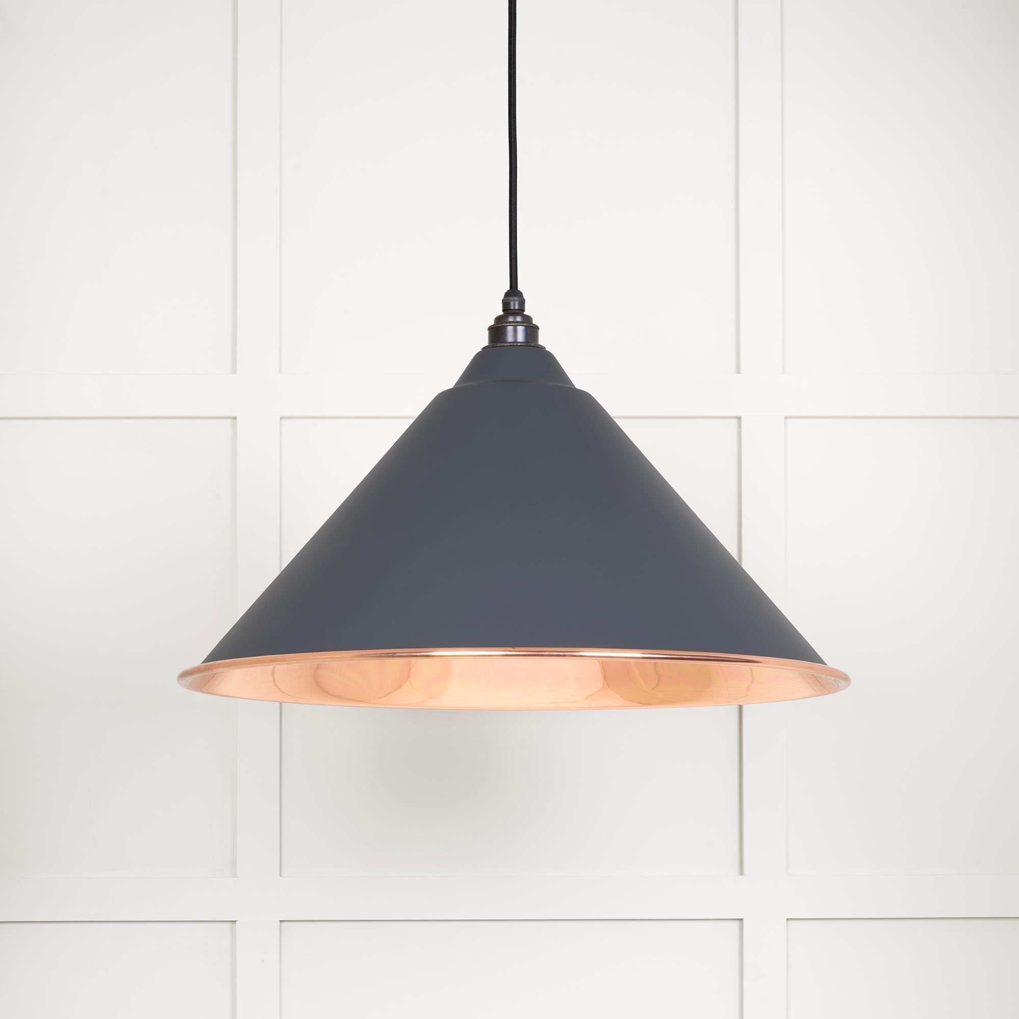 Smooth Nickel Hockley Pendant | Slate - From The Anvil - EB London