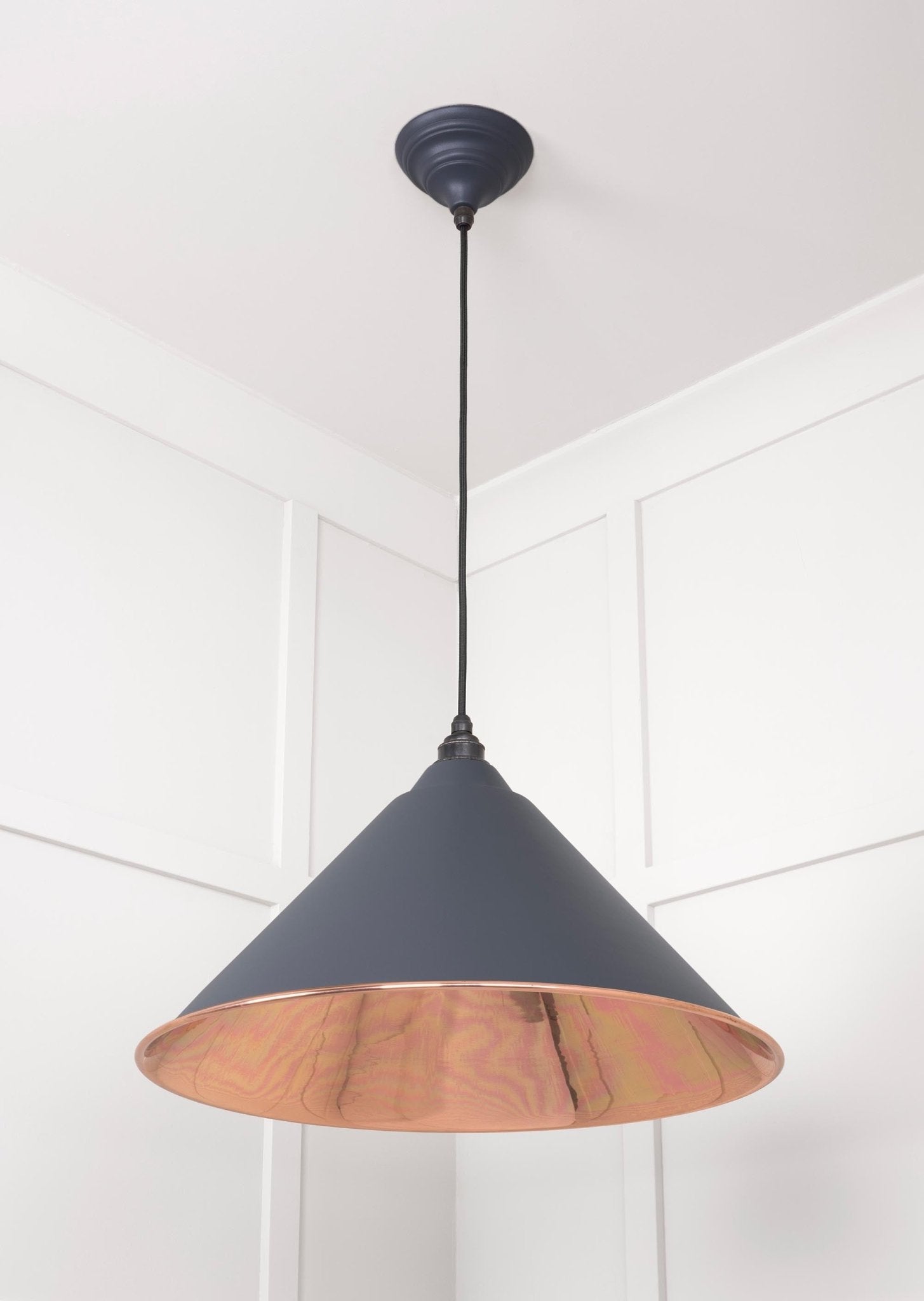 Smooth Nickel Hockley Pendant | Slate - From The Anvil - EB London